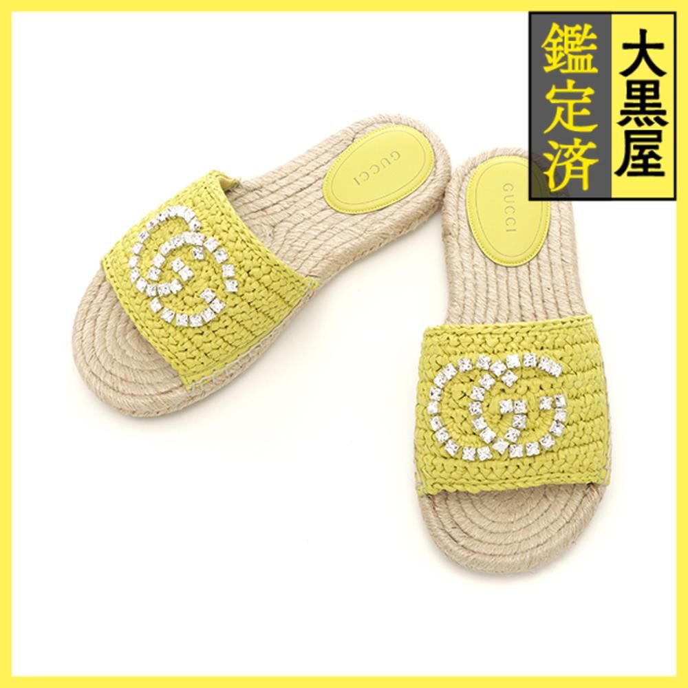 グッチ クリスタルインターロッキングG付エスパドリーユ 780589 432