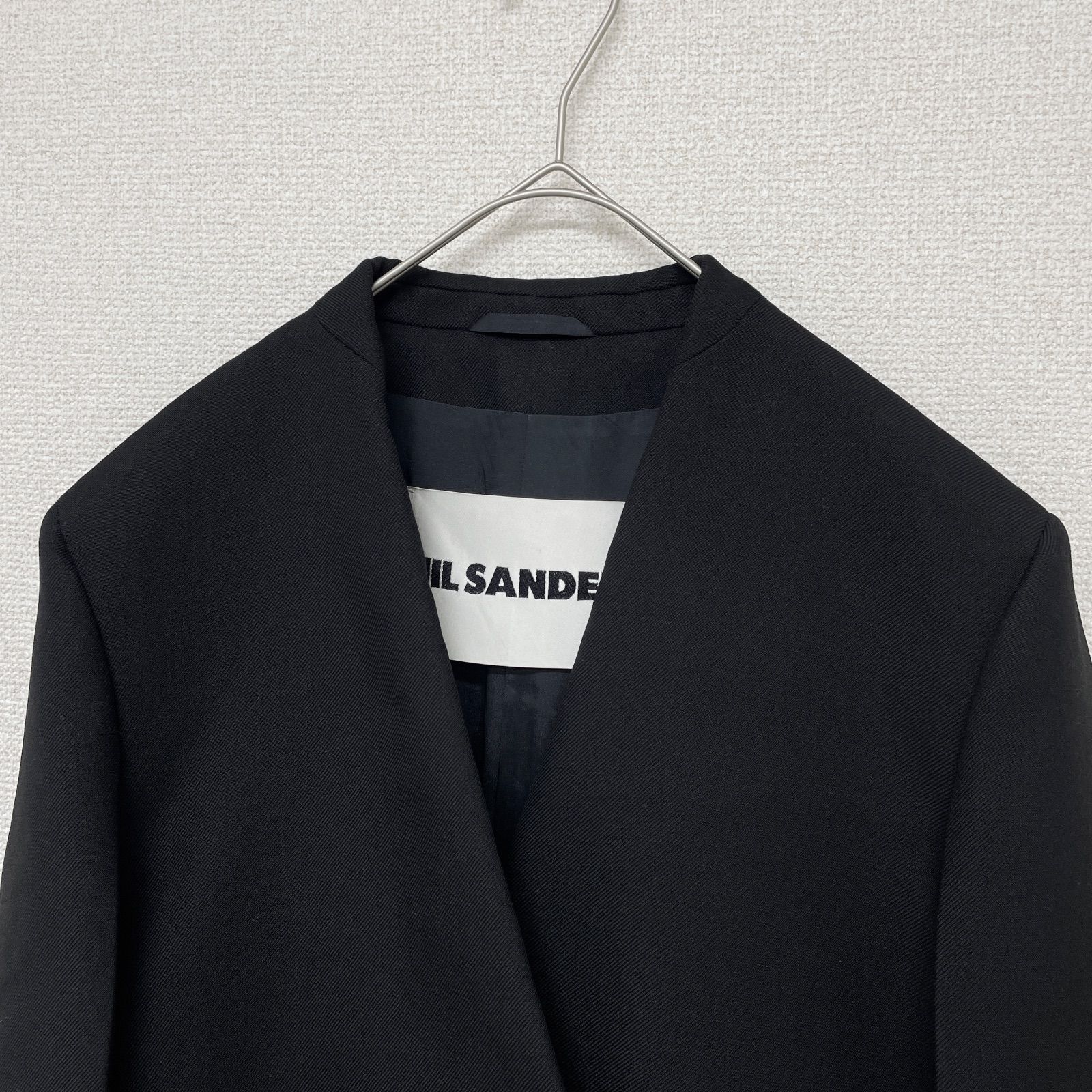 JIL SANDER ジルサンダー ロングコート ノーカラー ウール ブラック
