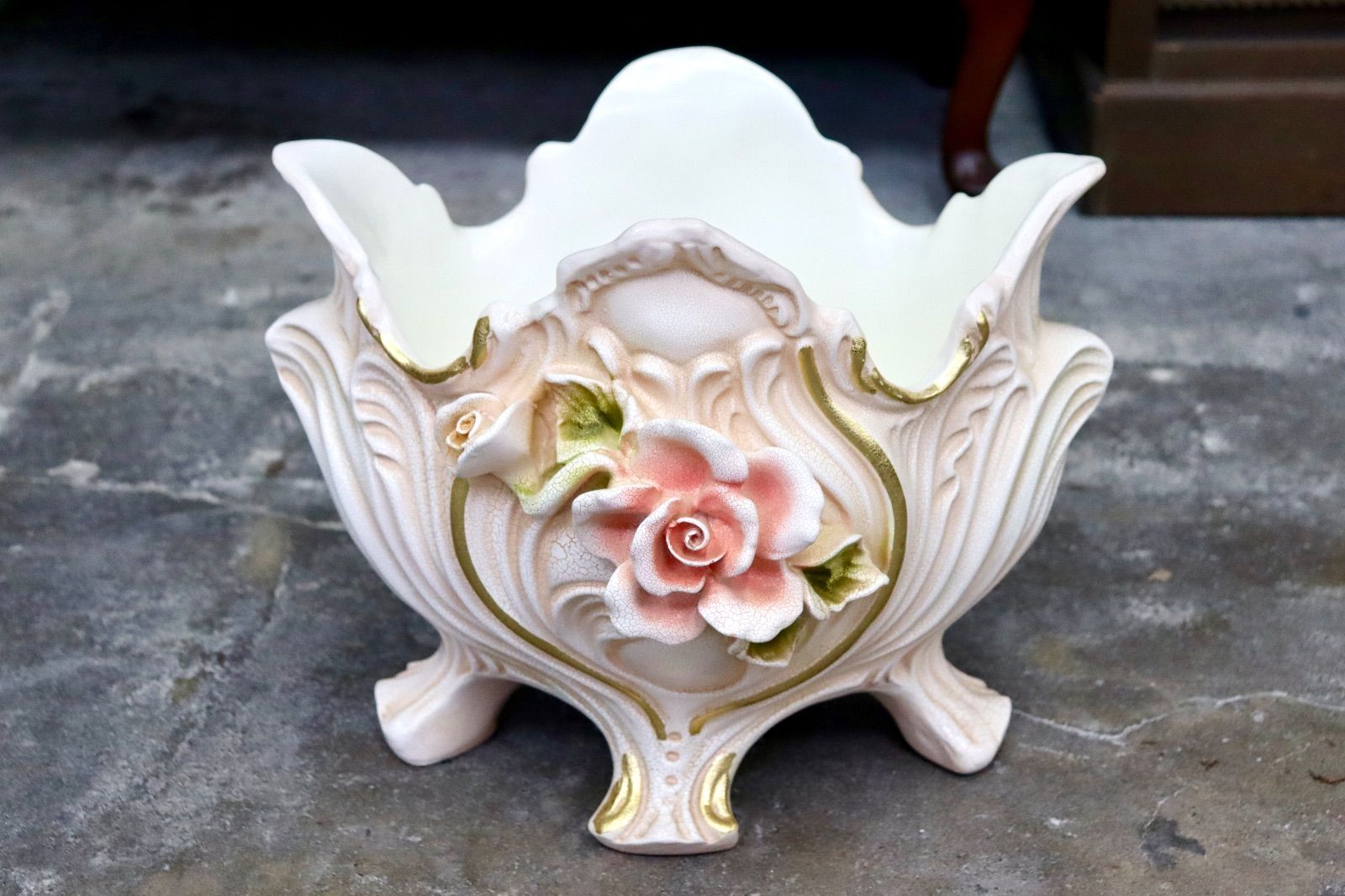 GMIS418C○花瓶 フラワーベース 陶器 オブジェ 花器 ヨーロピアン