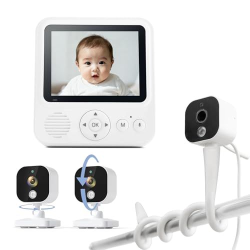 ベビーモニター 見守りカメラ ベビーカメラ モニターマウント付き 双方向音声通信 温度検知 暗視機能付き 暗視 超広角 子守唄 ズーム wi fi不要 室内 高齢者 介護用 ペットカメラ 赤ちゃん 出産祝い プレゼント ギフトmm