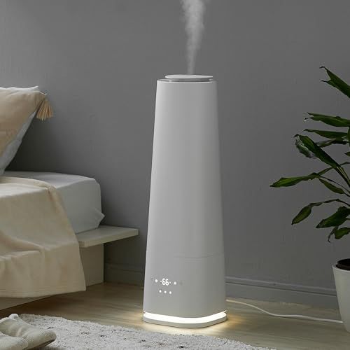 LOWYA ロウヤ 加湿器 ハイブリッド式 加熱超音波式 アロマ加湿器 静音 タワー型 11 L 大容量 おしゃれ リモコン付き ホワイトmm