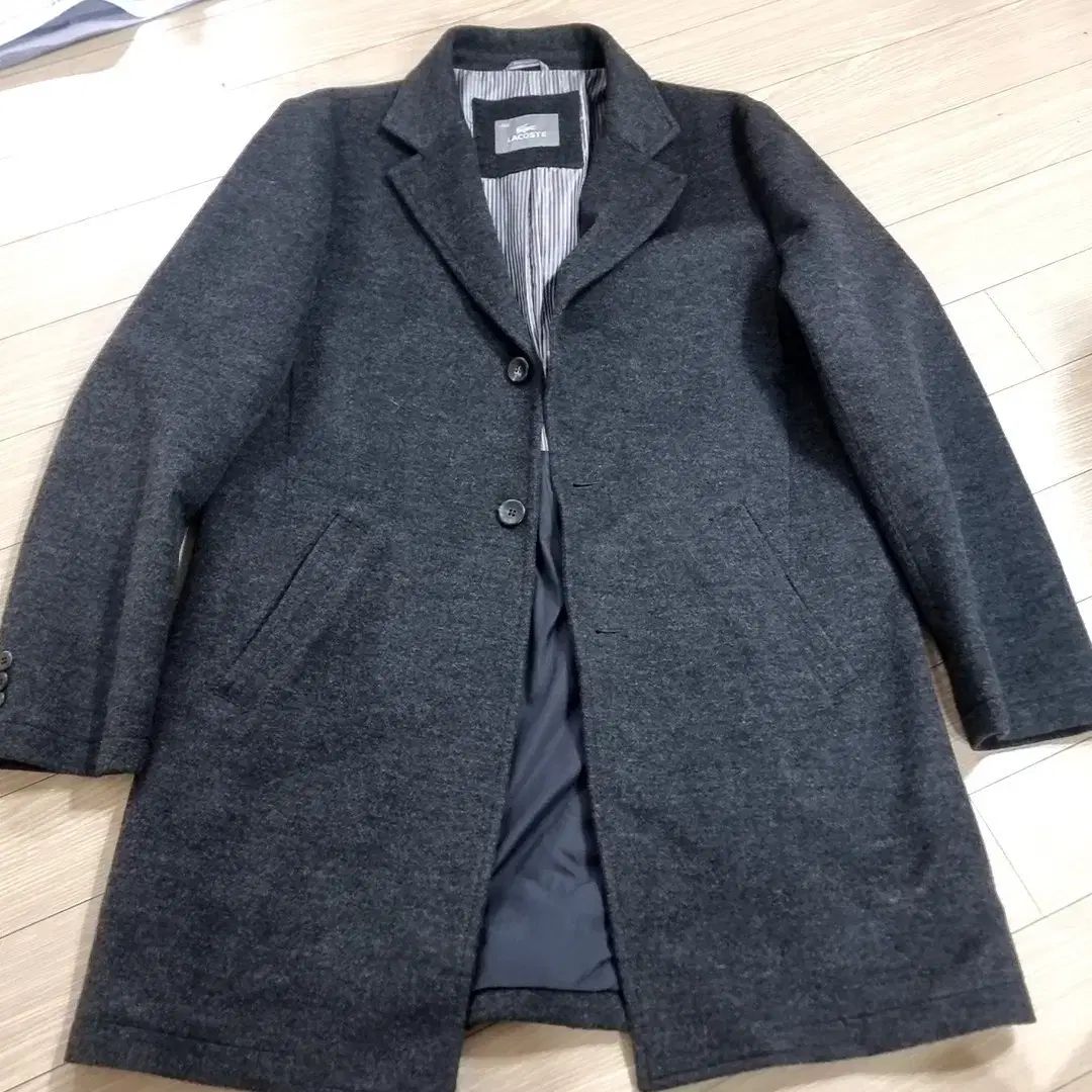 ラコステ ダークグレー メンズ コート 95 100