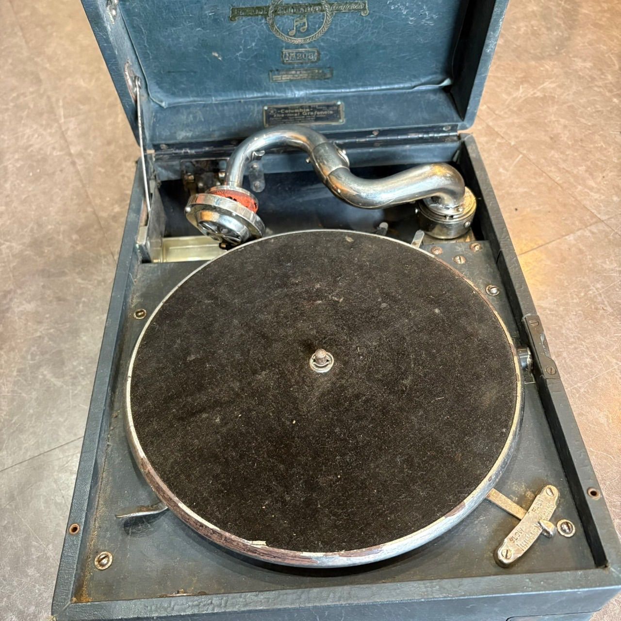 コロンビア 蓄音機 No 203 アンティーク 品 針あり