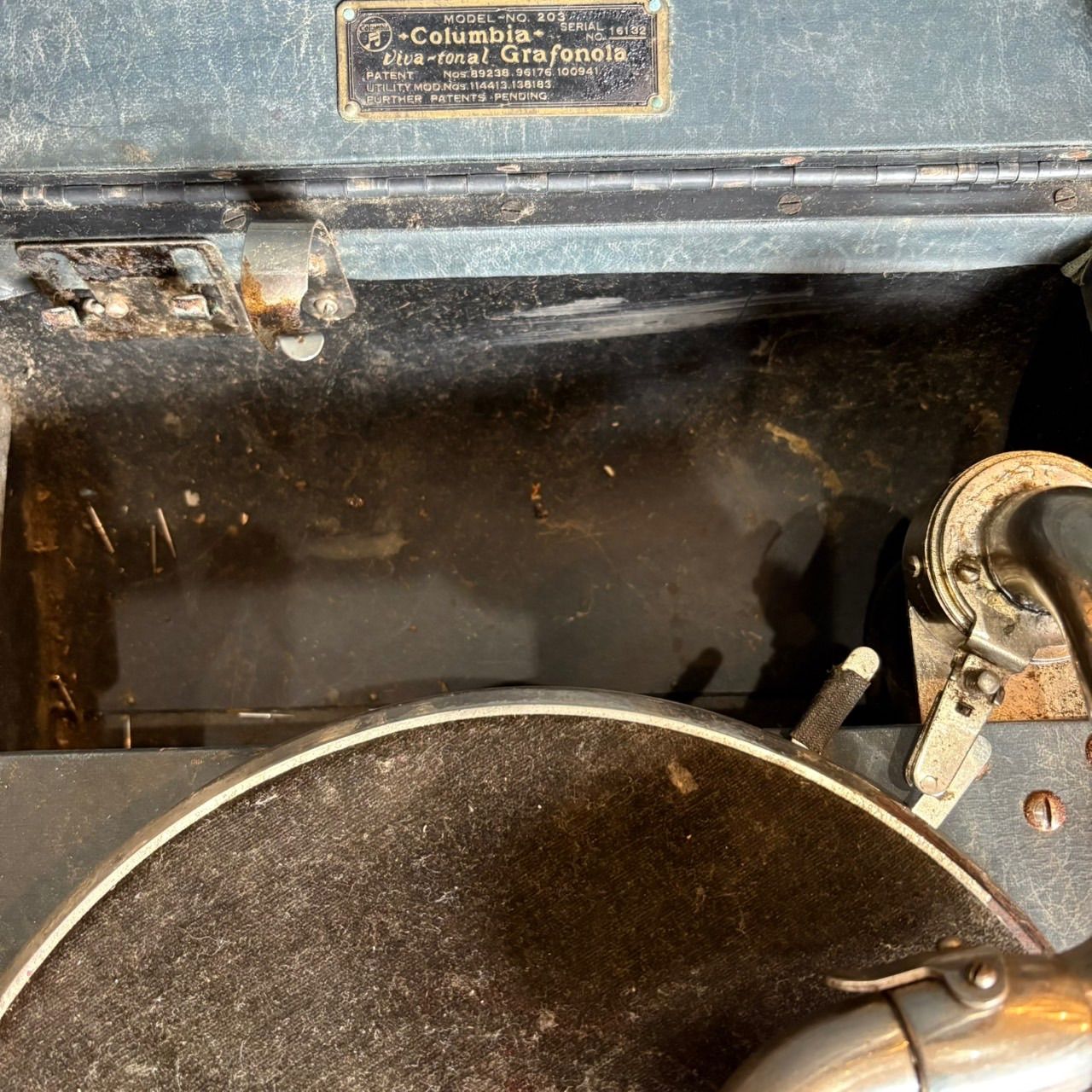 コロンビア 蓄音機】No.203 アンティーク ジャンク品 針あり - メルカリ
