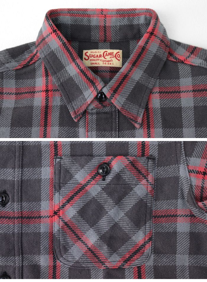 シュガーケーン SUGAR CANE ツイルチェックワークシャツ SC29362
