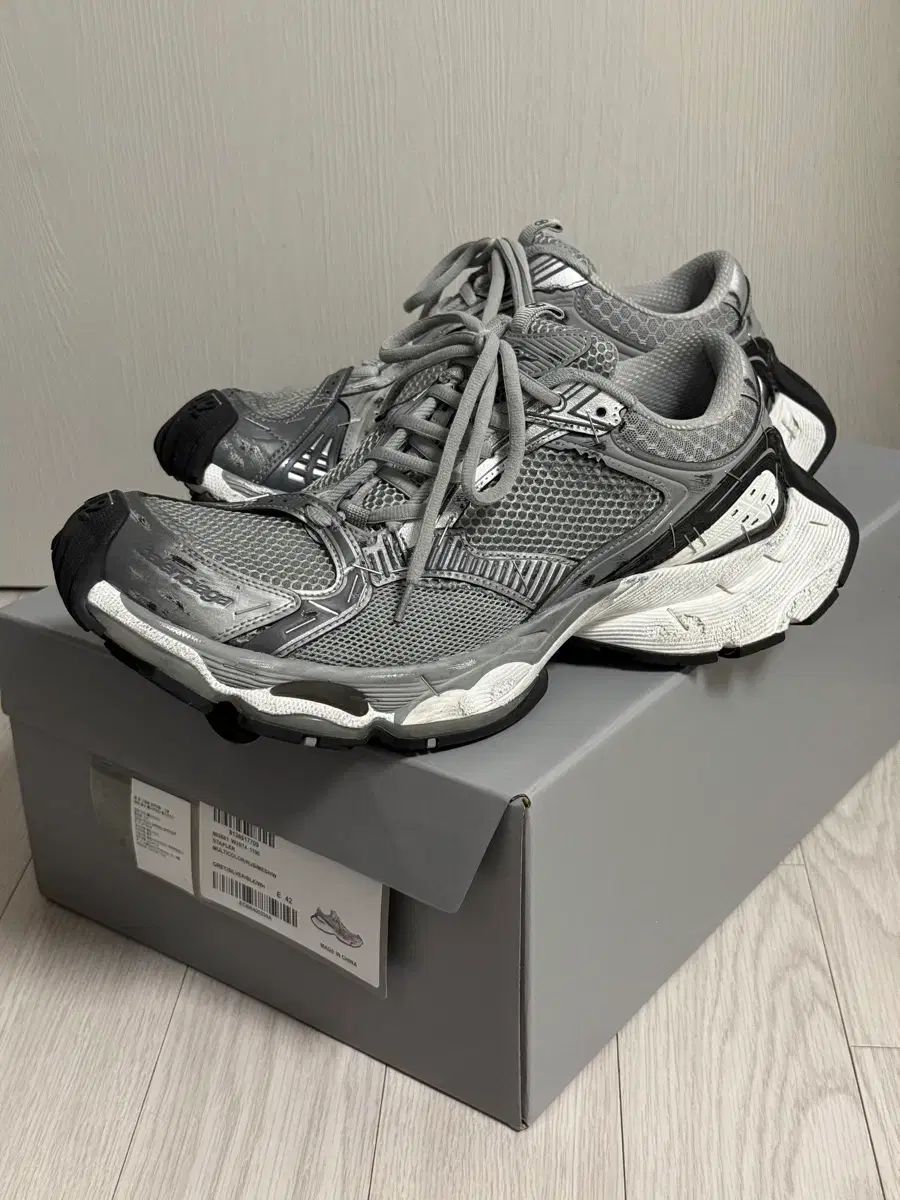  42 バレンシアガ ステイ プラー グレー スニーカー 靴