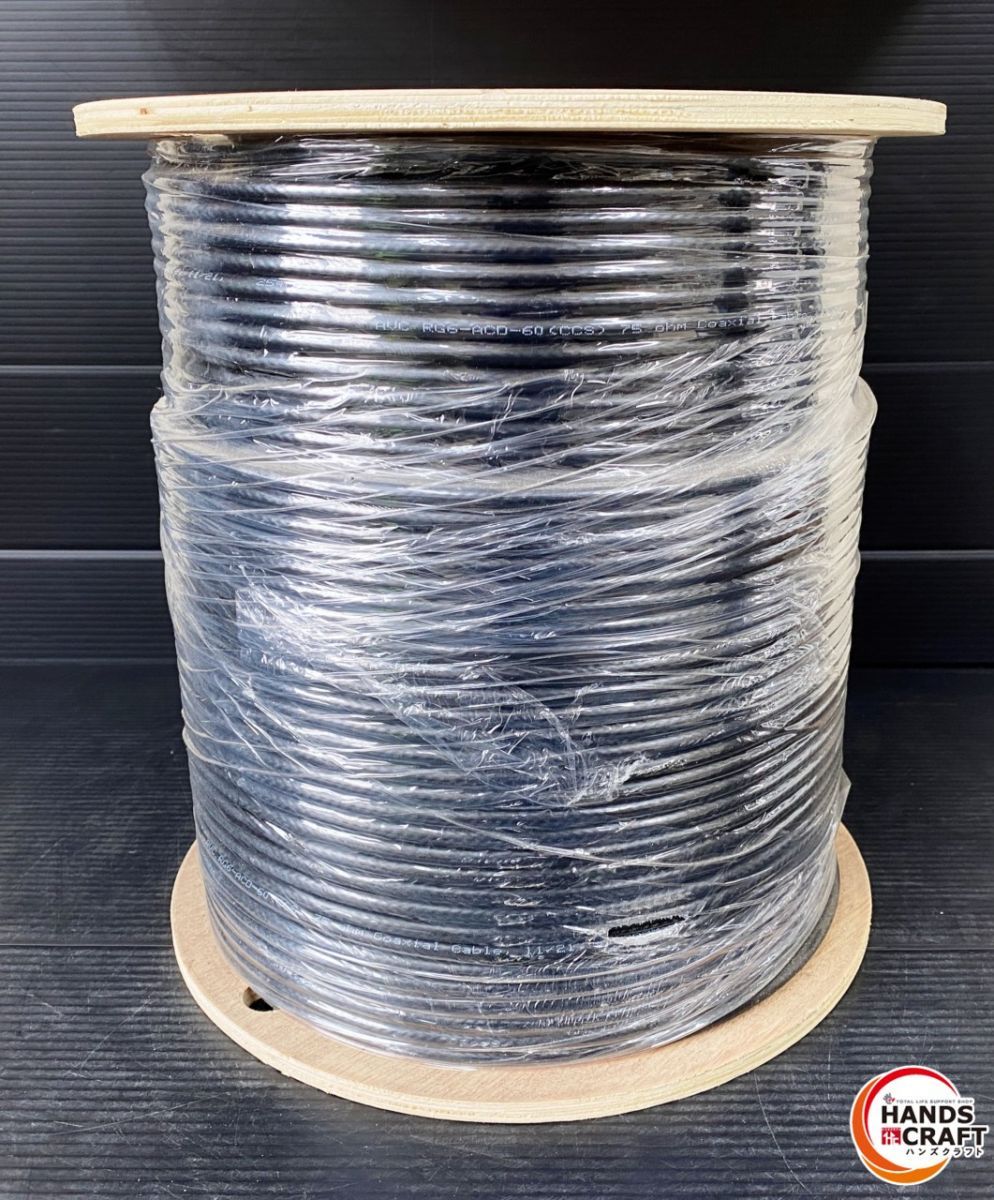 ♥品 AVC RG 6 ACD 60 CCS 同軸ケーブルRG 1巻 305 M ブラック 建築資材 電設資材 