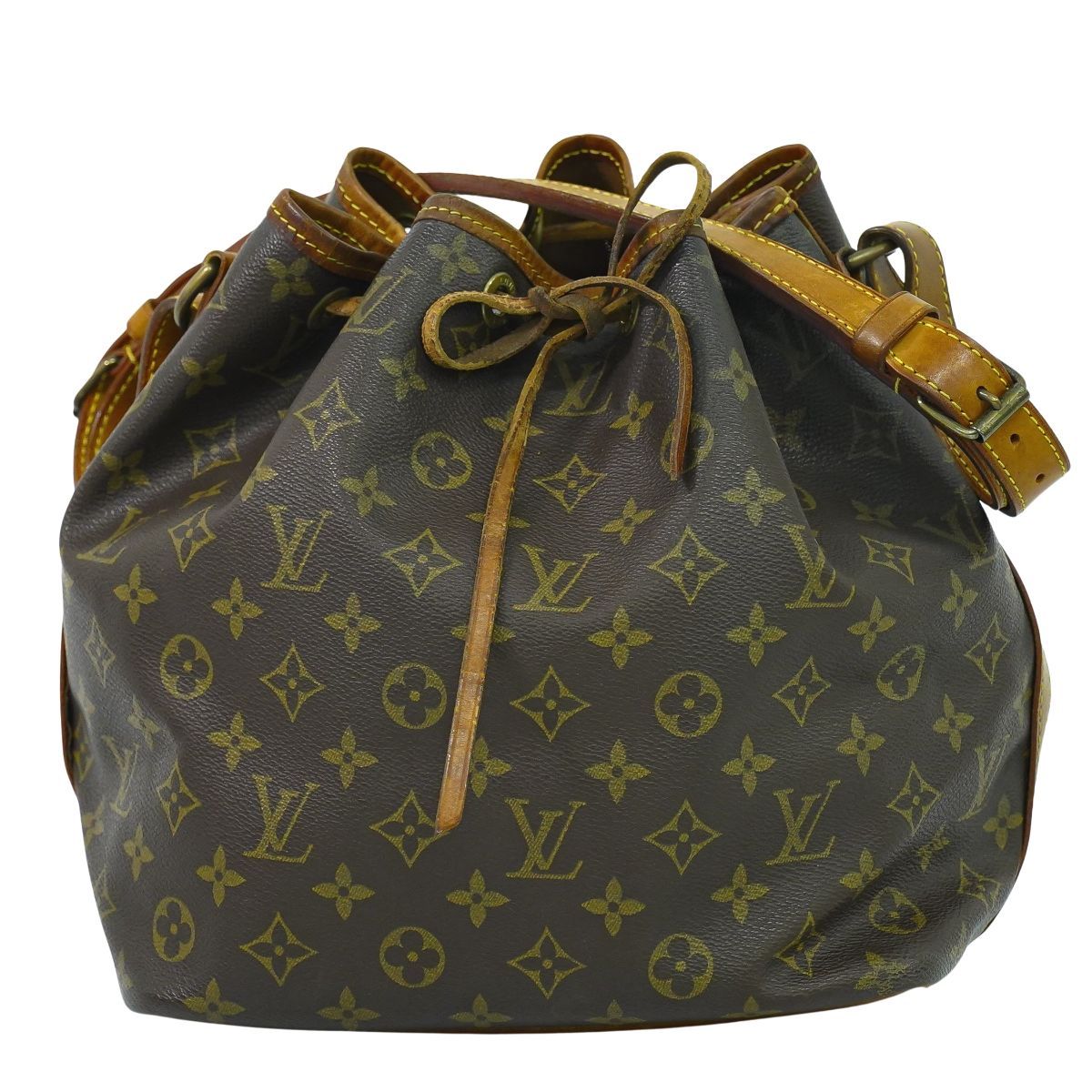 本物 ルイヴィトン LOUIS VUITTON LV プチノエ モノグラム ショルダー 