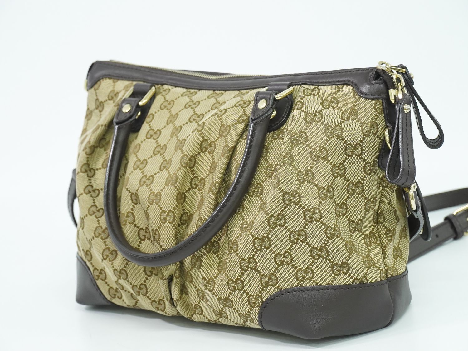 本物 グッチ GUCCI スーキー GGキャンバス 2WAY ショルダーバッグ 