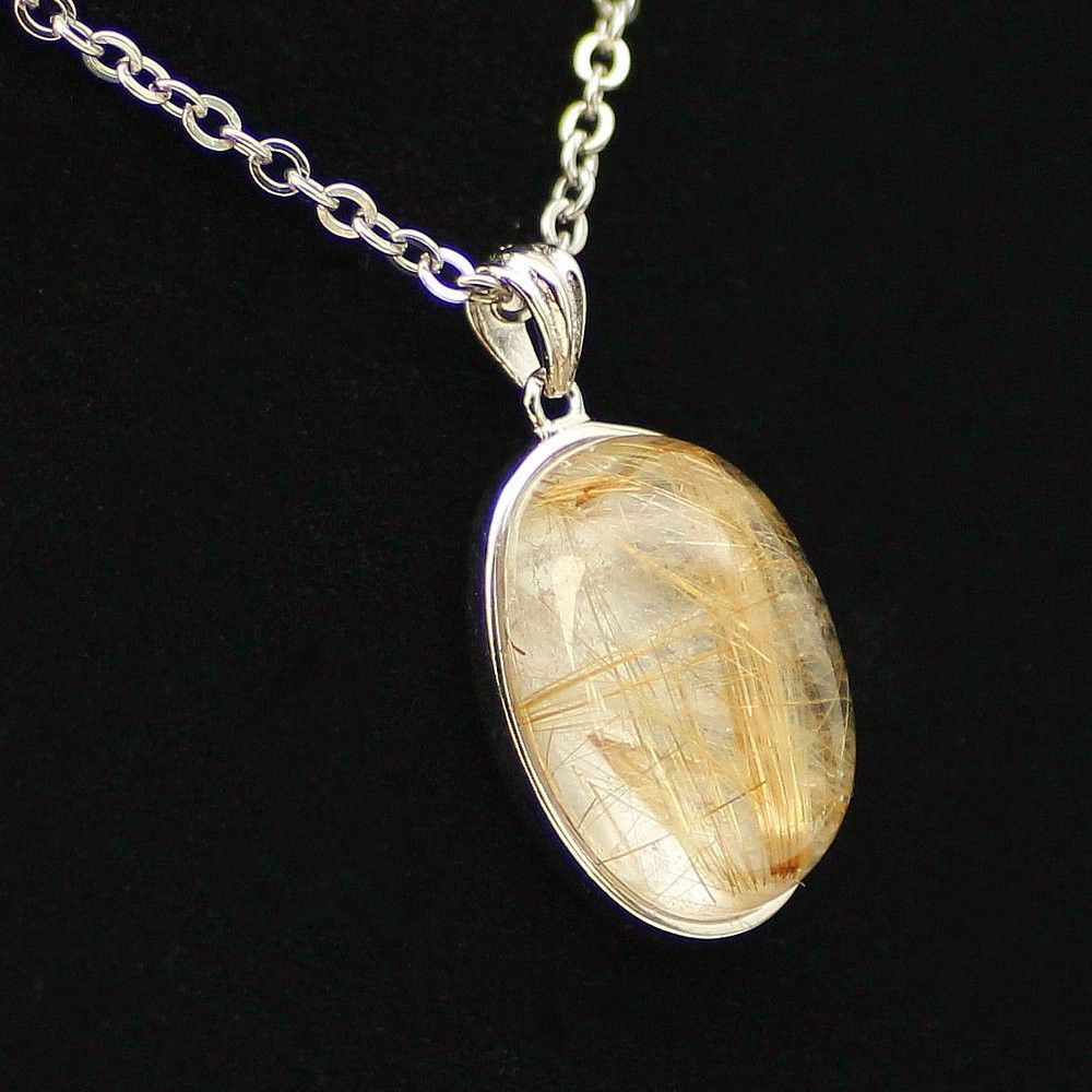 金運 仕事運 ルチルクォーツ ネックレス トップ 天然石 ゴールドルチル 約5 g パワーストーン お守り メンズ レディース GHR NT 5 プレゼント 贈り物 京海堂 天然石の卸 京の蔵