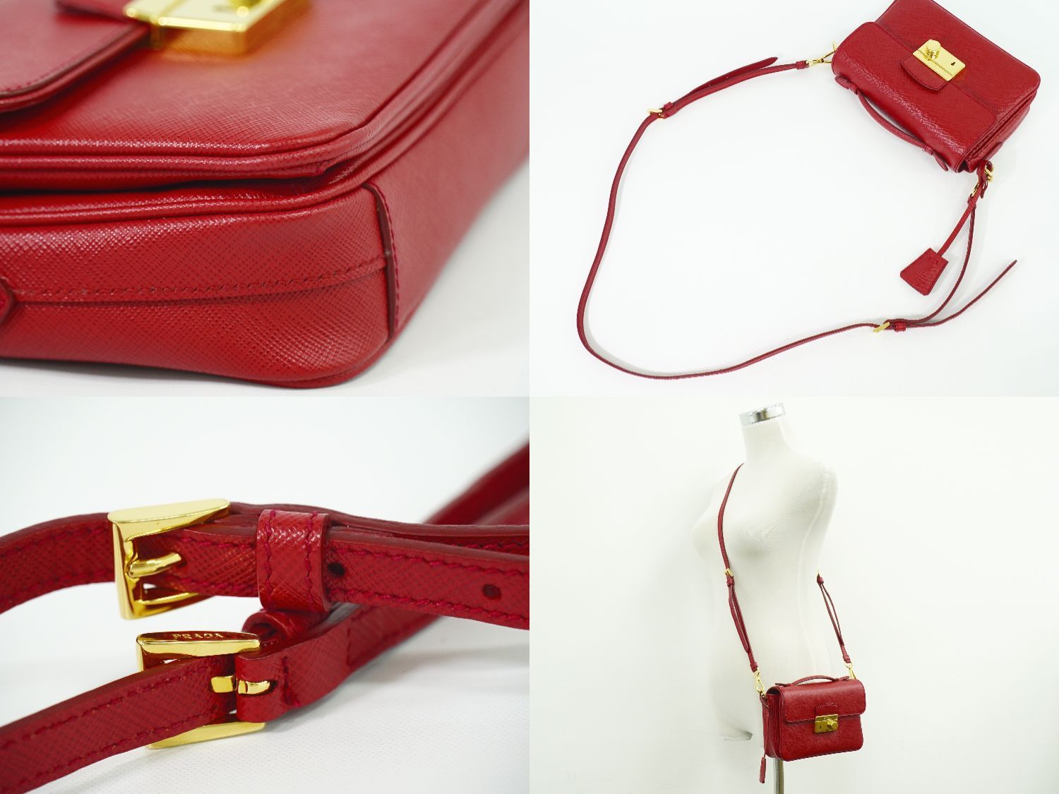 SALE，100%新品 本物 プラダ PRADA サフィアーノ レザー 2WAY 