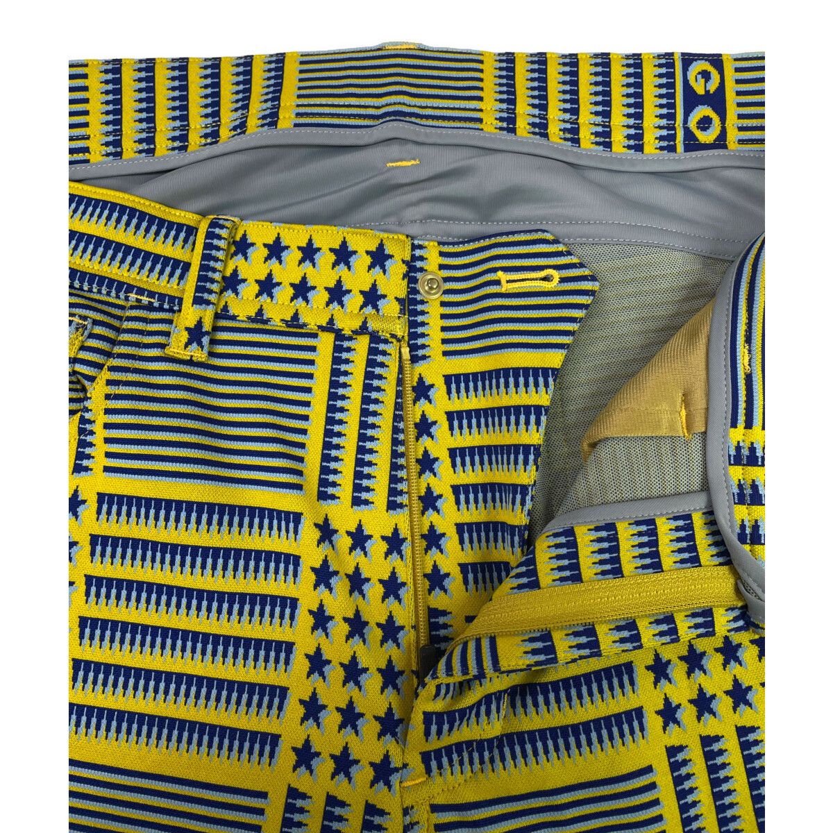 【新品未使用】MARK&LONA メンズゴルフパンツ イエロー 48 新品未使用】MARK&LONA メンズゴルフパンツ イエロー 48