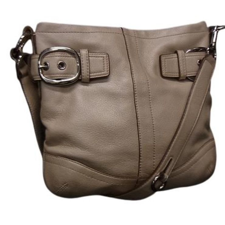 COACH コーチ ショルダーバッグ ダッフル F16514 ライトベージュ レザー レディース 美品【本物保証】 COACH コーチ ショルダーバッグ ダッフル F16514 ライトベージュ