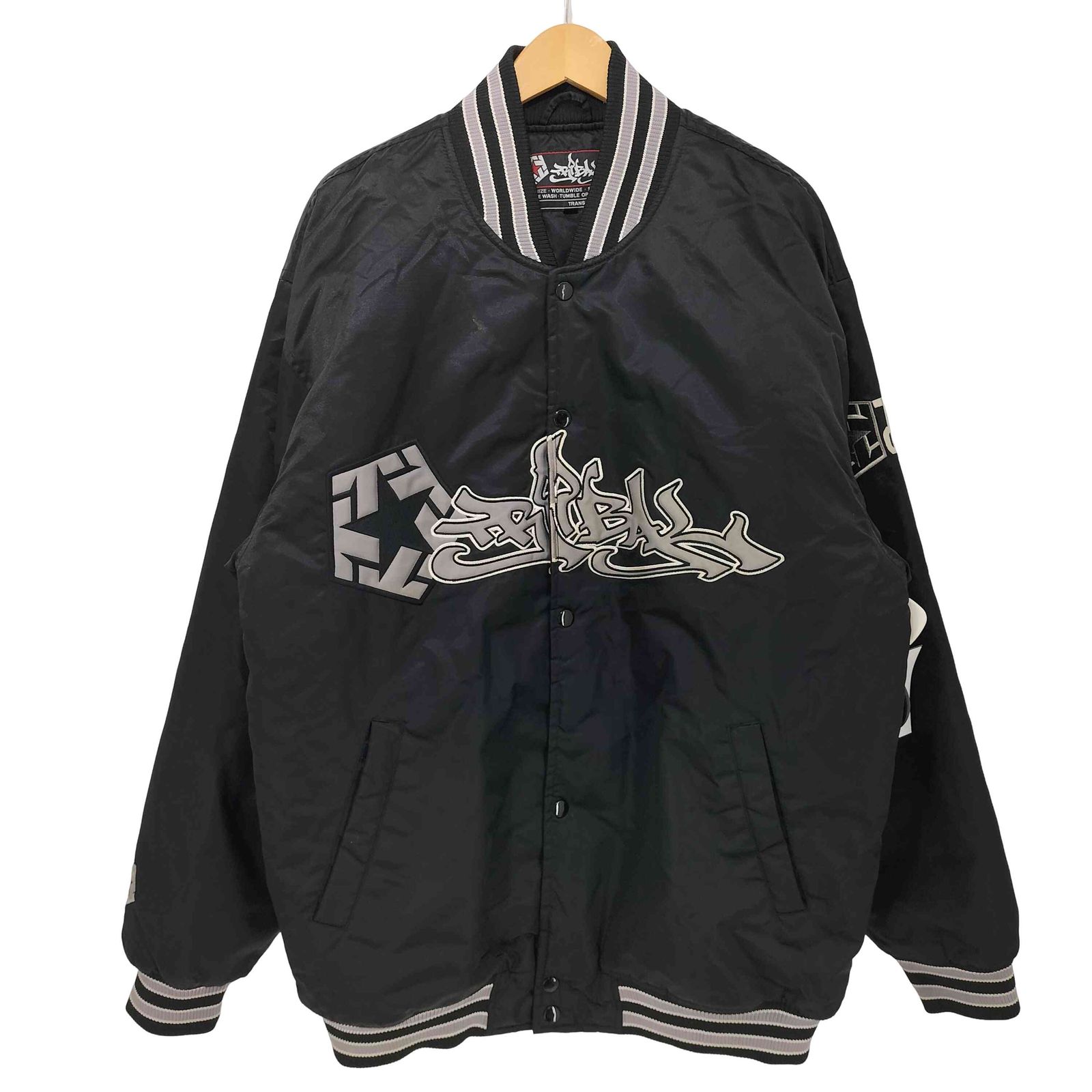 ユーズドフルギ 古着 TRIBAL GEAR ロゴ ワッペン スタジアムジャンパー メンズ import L