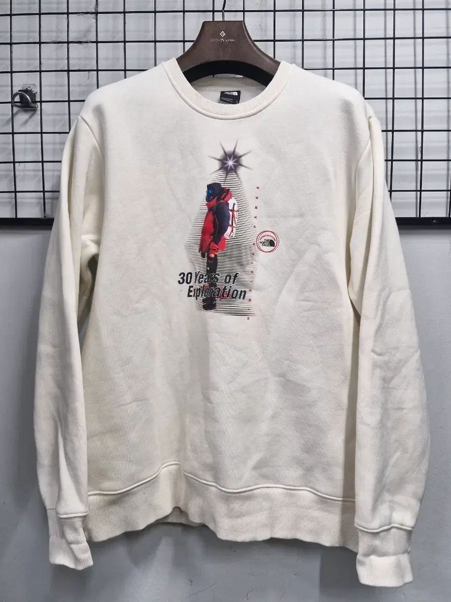 105 XL THE NORTH FACE ザノースフェイス 30周年 起毛 スウェット アイボリー