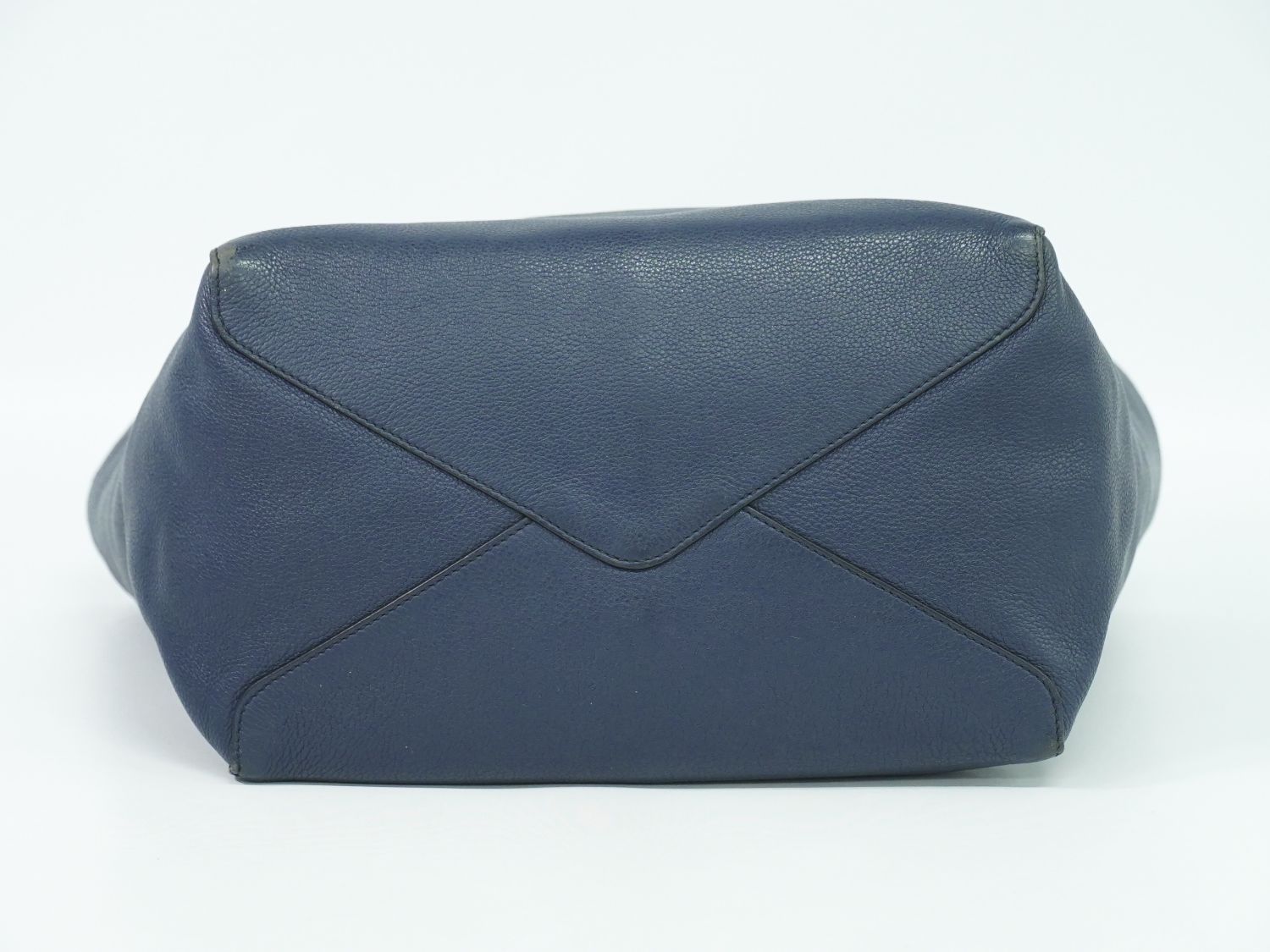 本物 プラダ PRADA レザー ショルダーバッグ トートバッグ ネイビー 1BG202 バッグ 中古・ PRADA - 本物 プラダ PRADA レザー ショルダーバッグ トートバッグ