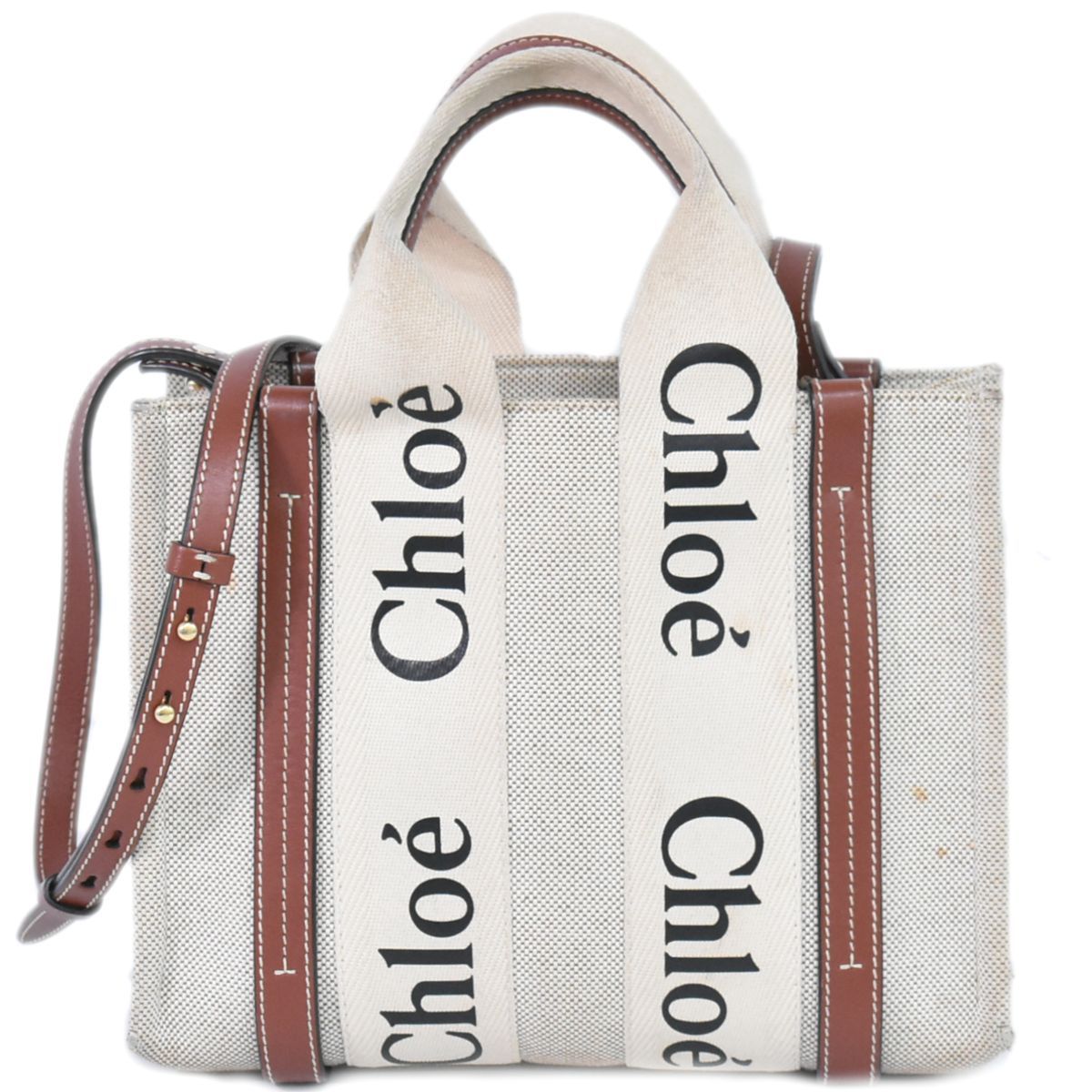 本物 クロエ Chloe ウッディ スモール 2WAY ショルダーバッグ 