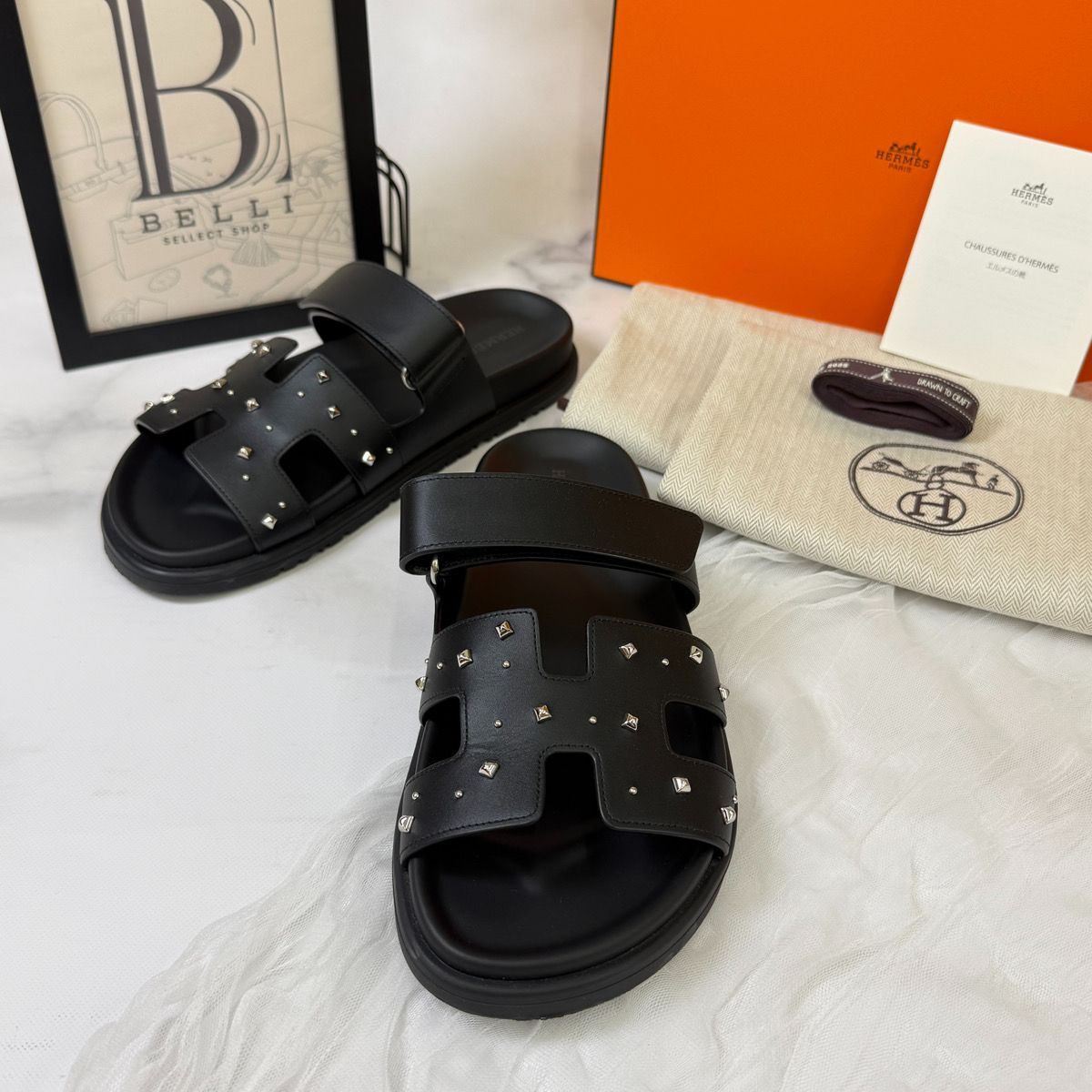 鑑定済み 】エルメス 《 シプレ 》37 ( 24cm程度 ) ブラック シルバー