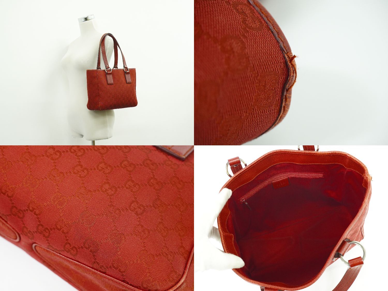 本物 グッチ GUCCI GGキャンバス ショルダーバッグ トートバッグ