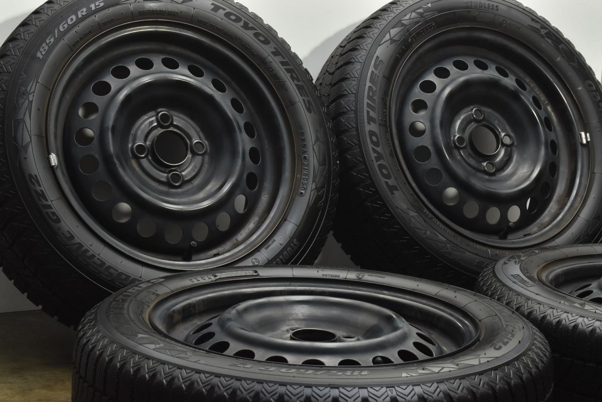 交換用に スチール 15 in 6 J 40 PCD 100 トーヨー オブザーブ GIZ 2 185 60 R フィット シャトル グレイス インサイト