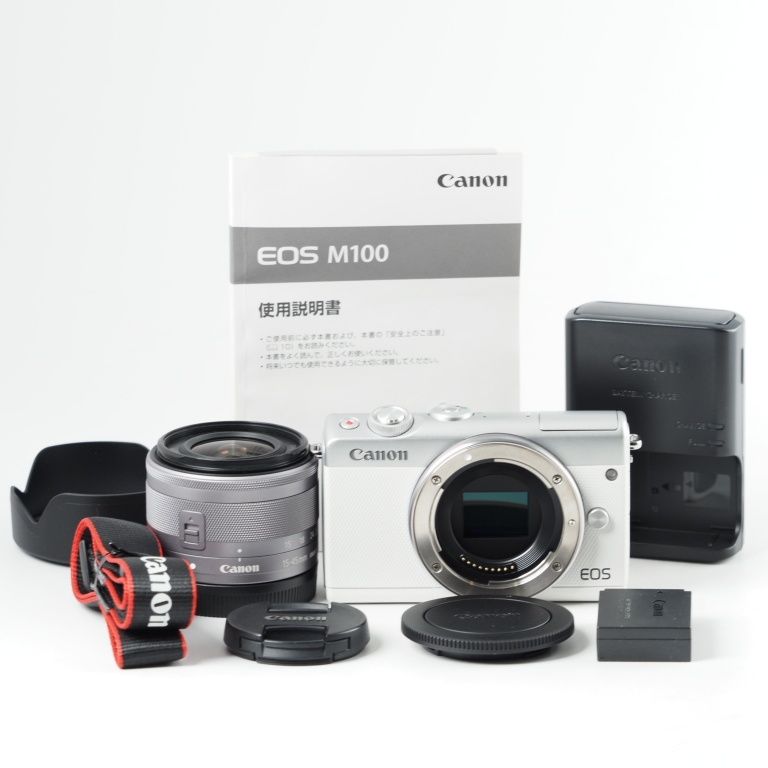 Canon ミラーレス一眼カメラ EOS M 100 EF 15 45 mm IS STM レンズキット ホワイト 14267