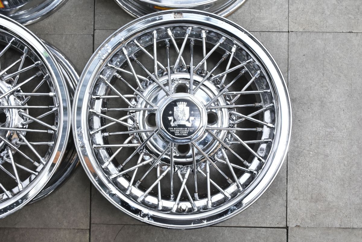 希少品】エンケイ ケント ワイヤーホイール 15in 6.5J +25 PCD114.3 4