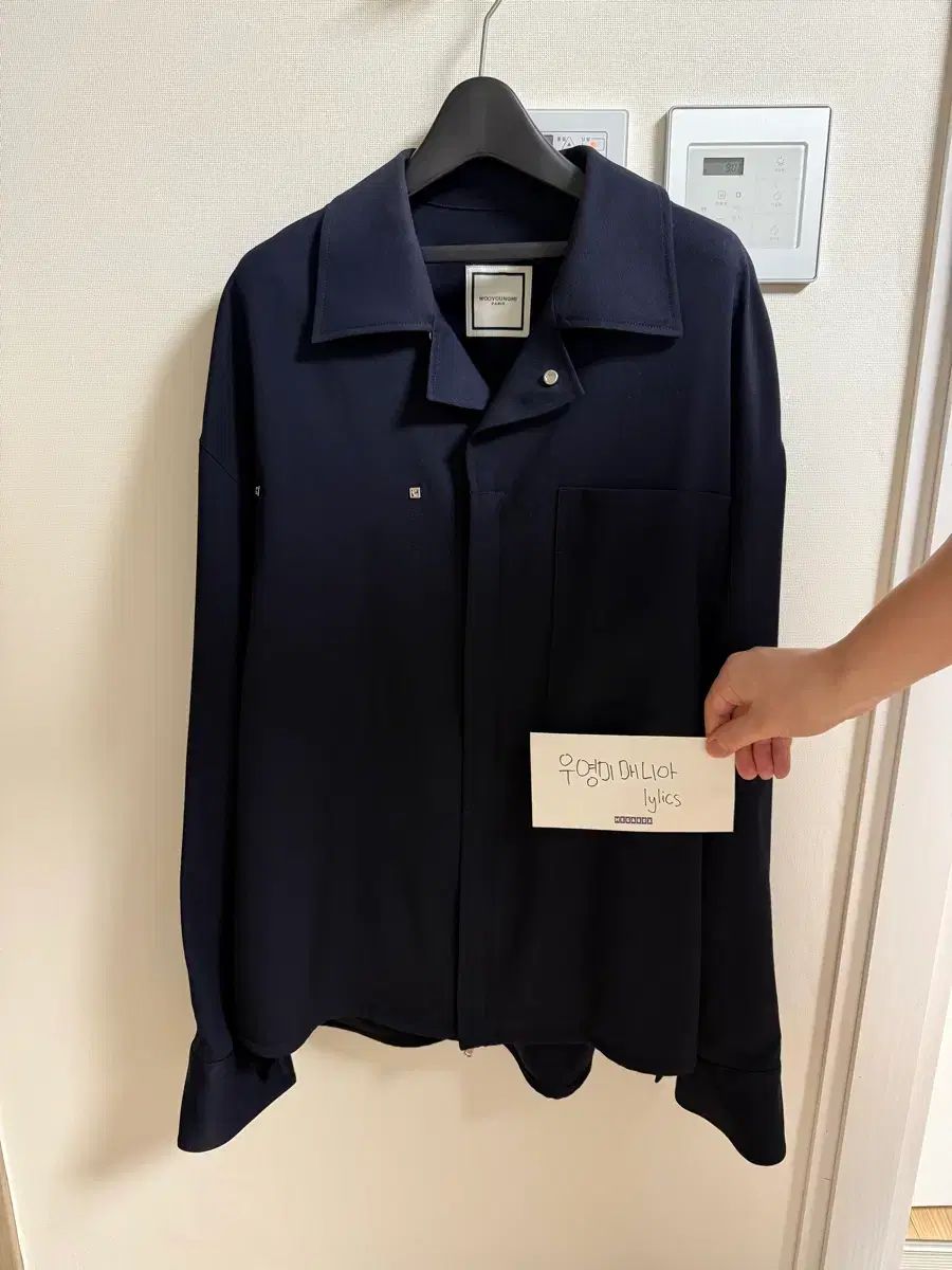 WOOYOUNGMI ウーヨンミ ネイビーシャツジップアップ