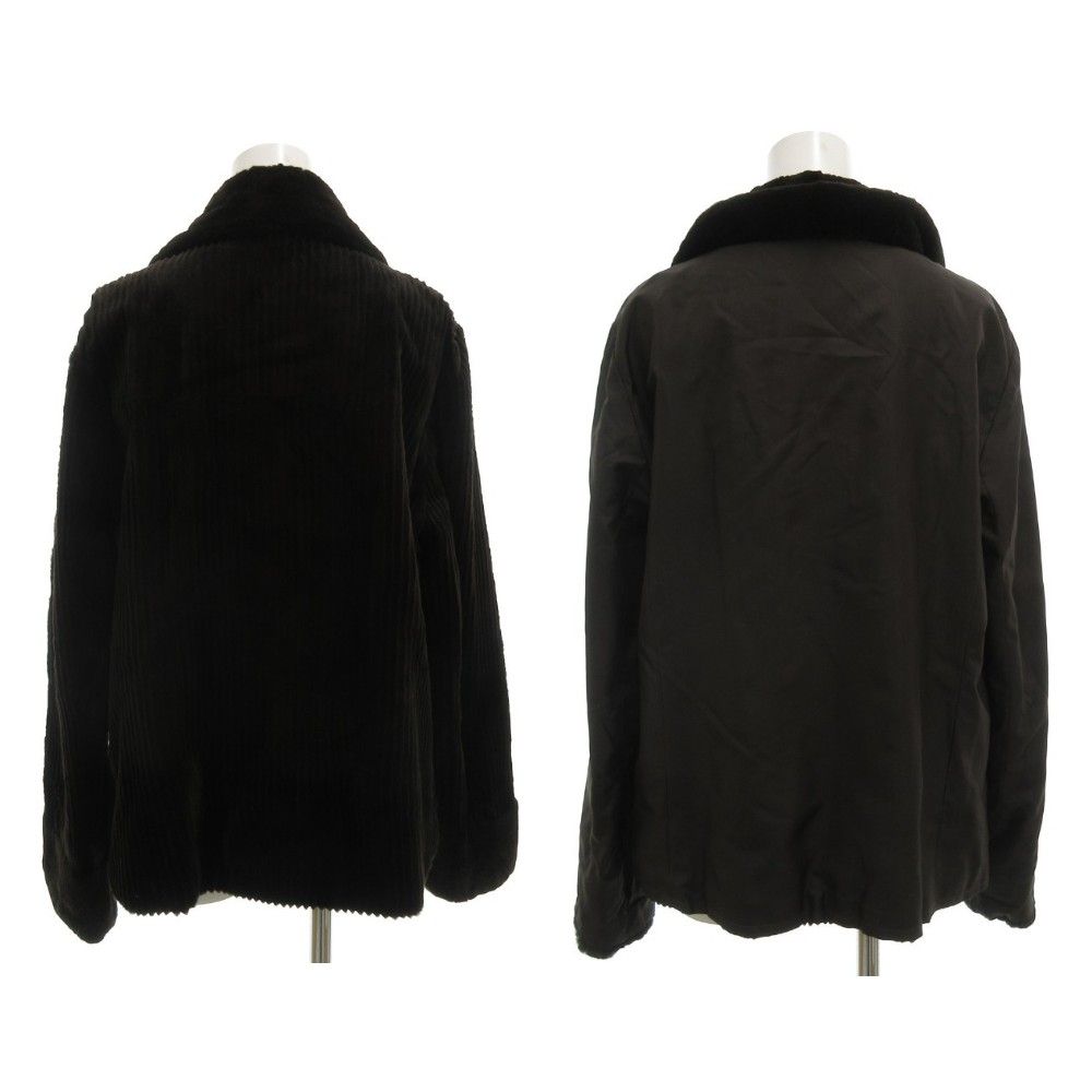 ノーブランド リバーシブル ミンクファーコート 毛皮 ショート丈