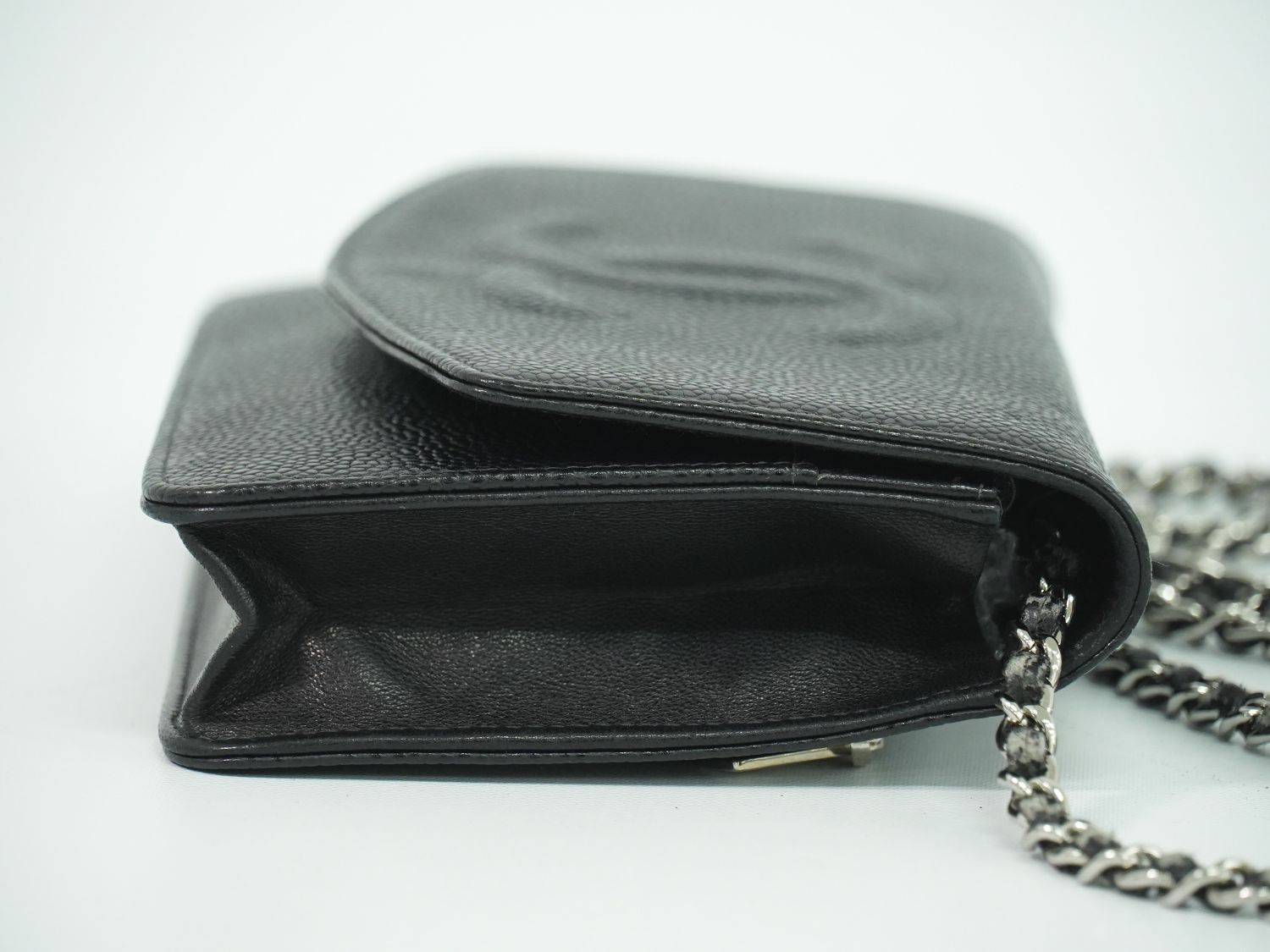  シャネル CHANEL ココマーク チェーン ショルダーウォレット 長財布 キャビアスキン レザー ブラック Coco Mark 財布 ウォレット 長財布 小物