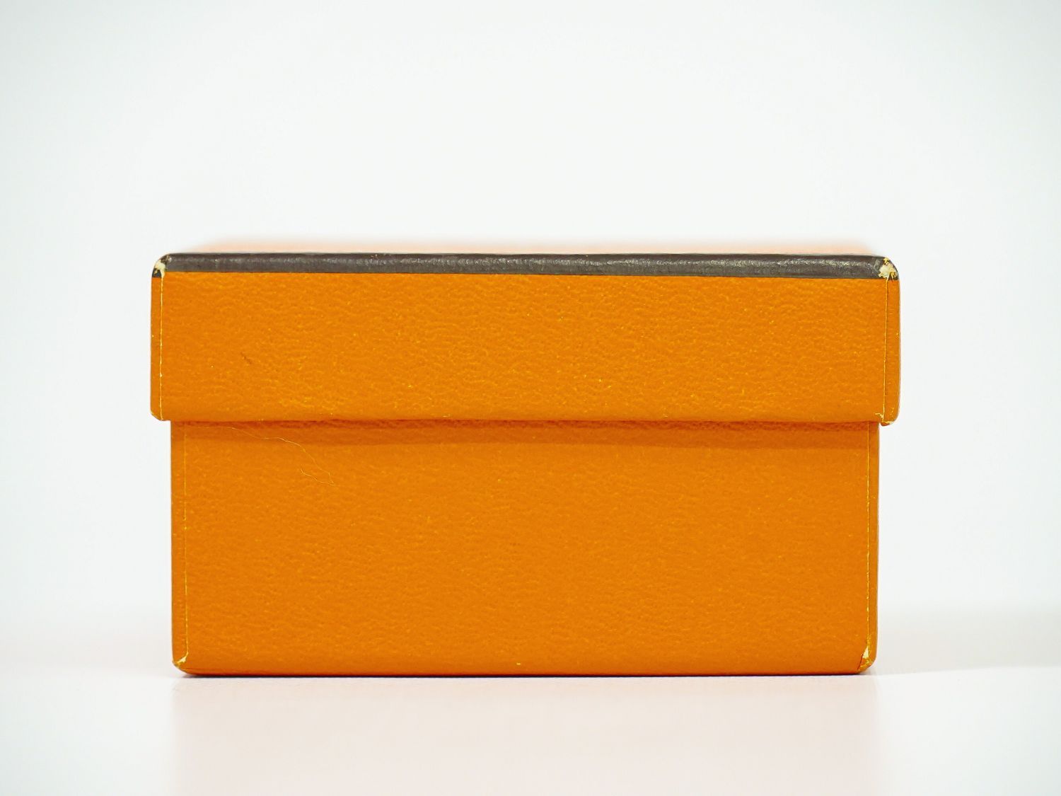 本物 エルメス HERMES ボックス型 手巻き オルゴール 非売品 オレンジ