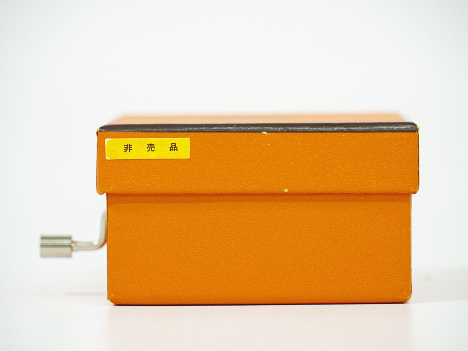 エルメス　HERMES オルゴール　非売品 本物 エルメス HERMES ボックス型 手巻き オルゴール 非売品 オレンジ