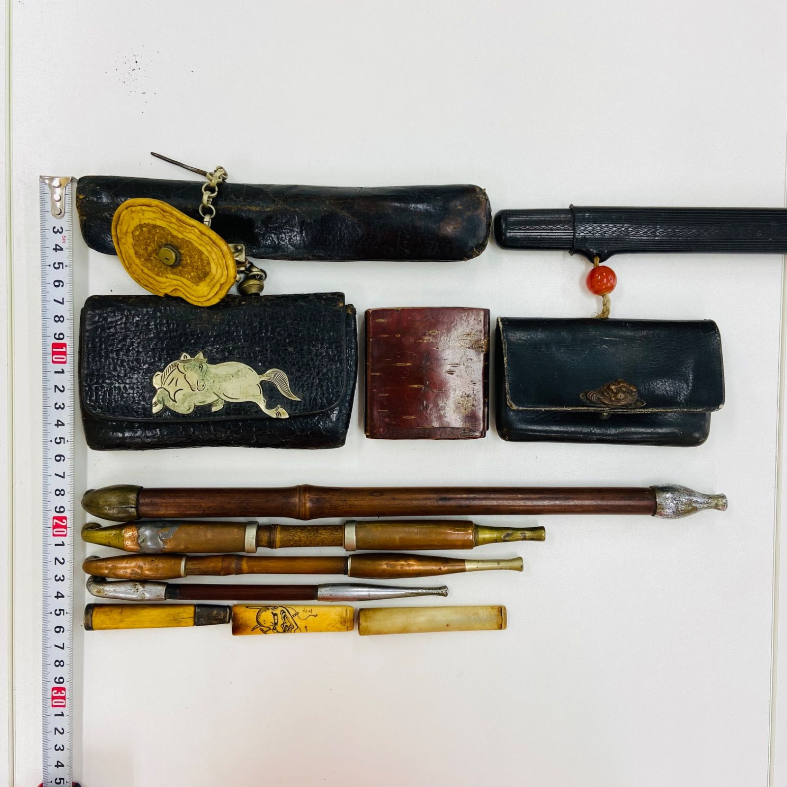 新年祭】【初売り】【レア】キセル 煙管 セット 彫刻 江戸時代 日本