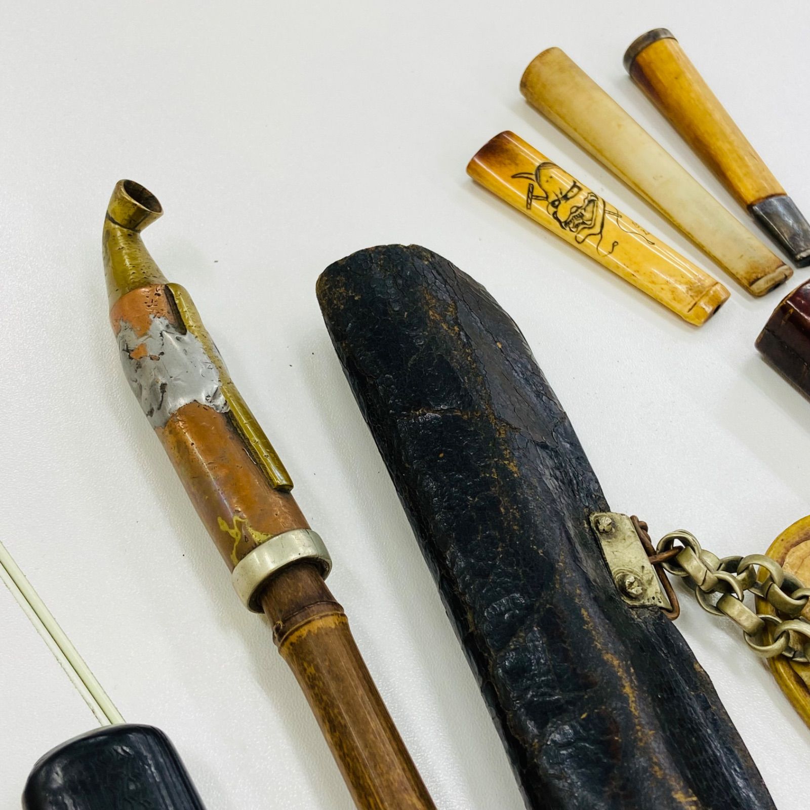 新年祭】【初売り】【レア】キセル 煙管 セット 彫刻 江戸時代 日本