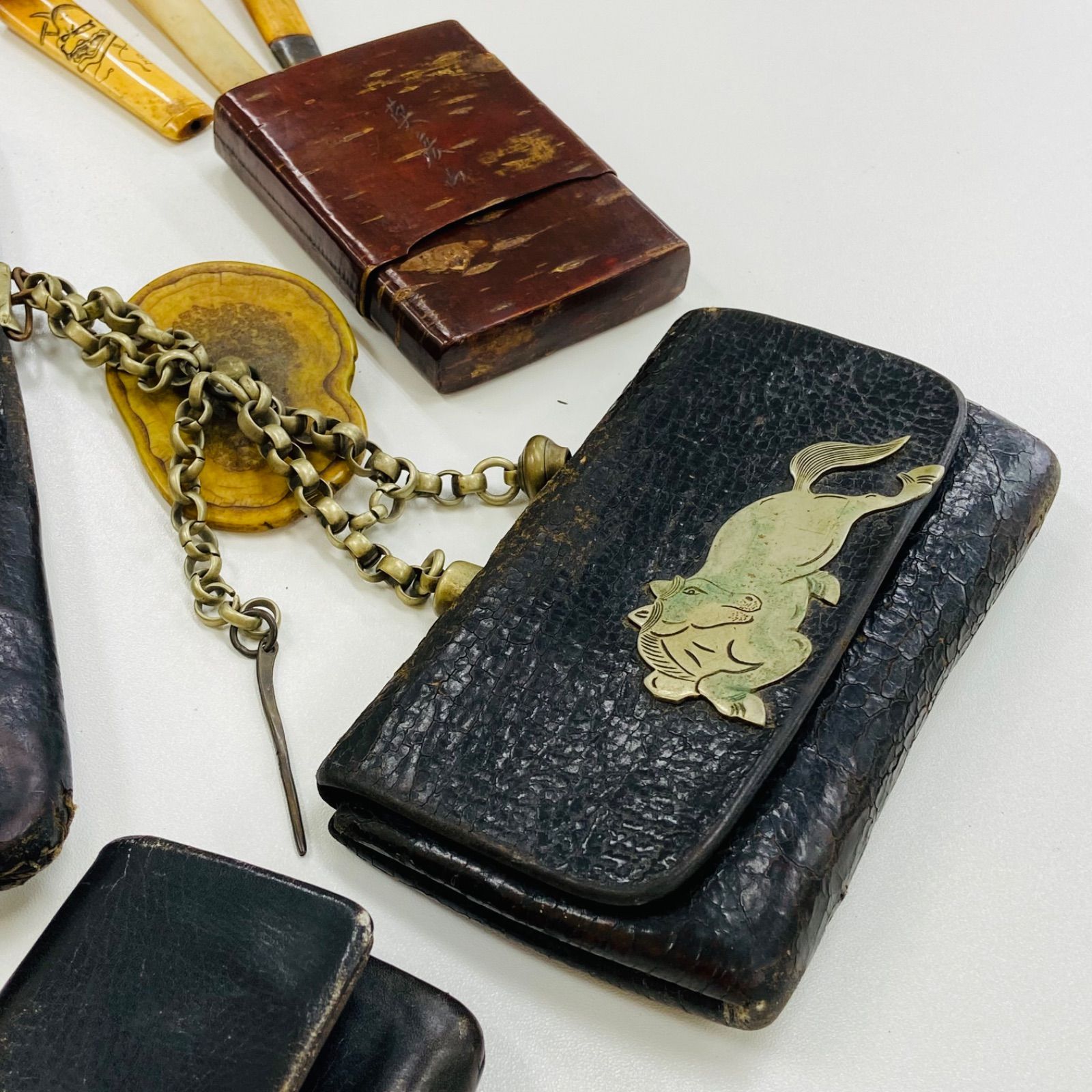 新年祭】【初売り】【レア】キセル 煙管 セット 彫刻 江戸時代 日本