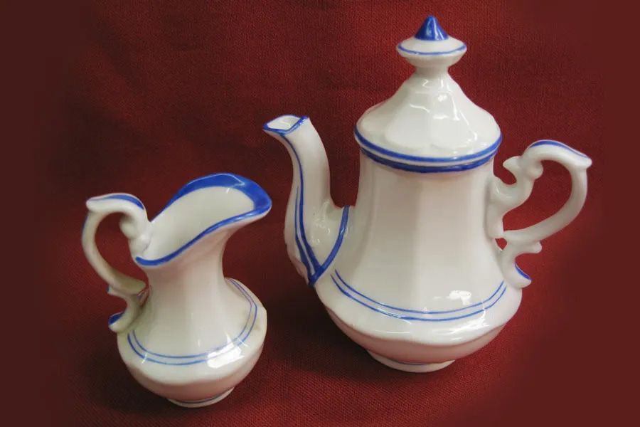  フランス製 アンティーク 人形用ティーセット 6人前 アンティーク雑貨 美術品 アンティーク コレクション