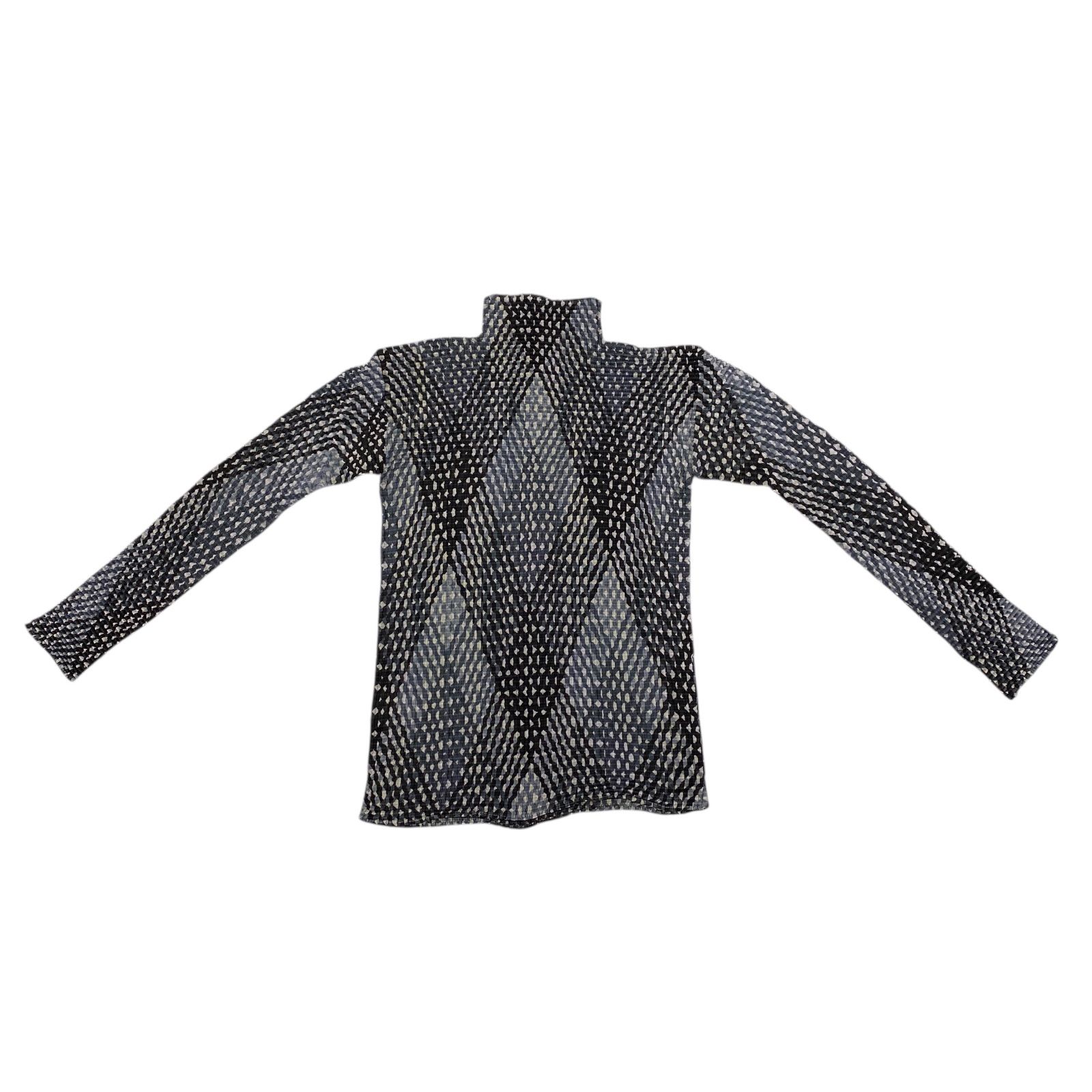 EM 108 issey miyake イッセイミヤケ プリーツ ハイネック シャツ トップス グレー