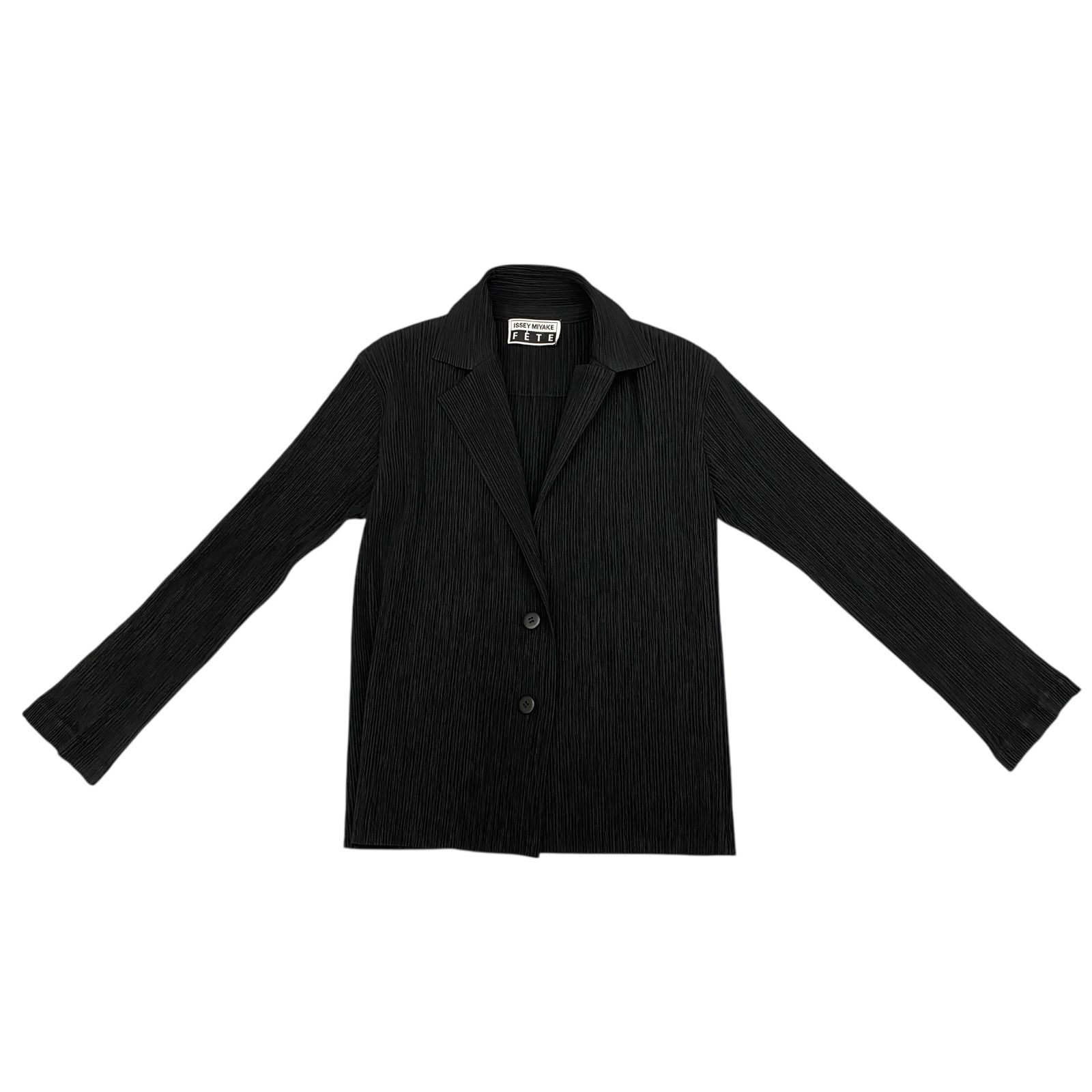EM 109 issey miyake イッセイミヤケ FETE フェット プリーツ3 Bジャケット ブラック サイズ02