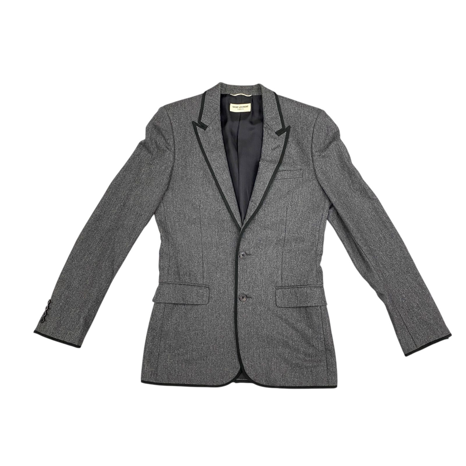 EM 111 YSL イブサンローラン スーツ ジャケット グレー レディース アウター