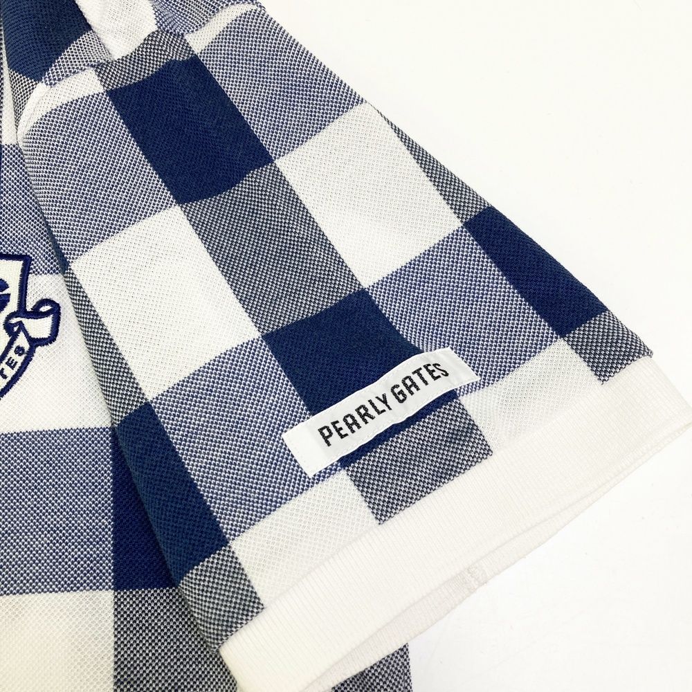 PEARLY GATES チェック柄 ゴルフシャツ【サイズ6】 サイズ：6 PEARLY GATES パーリーゲイツ 半袖ポロシャツ チェック柄