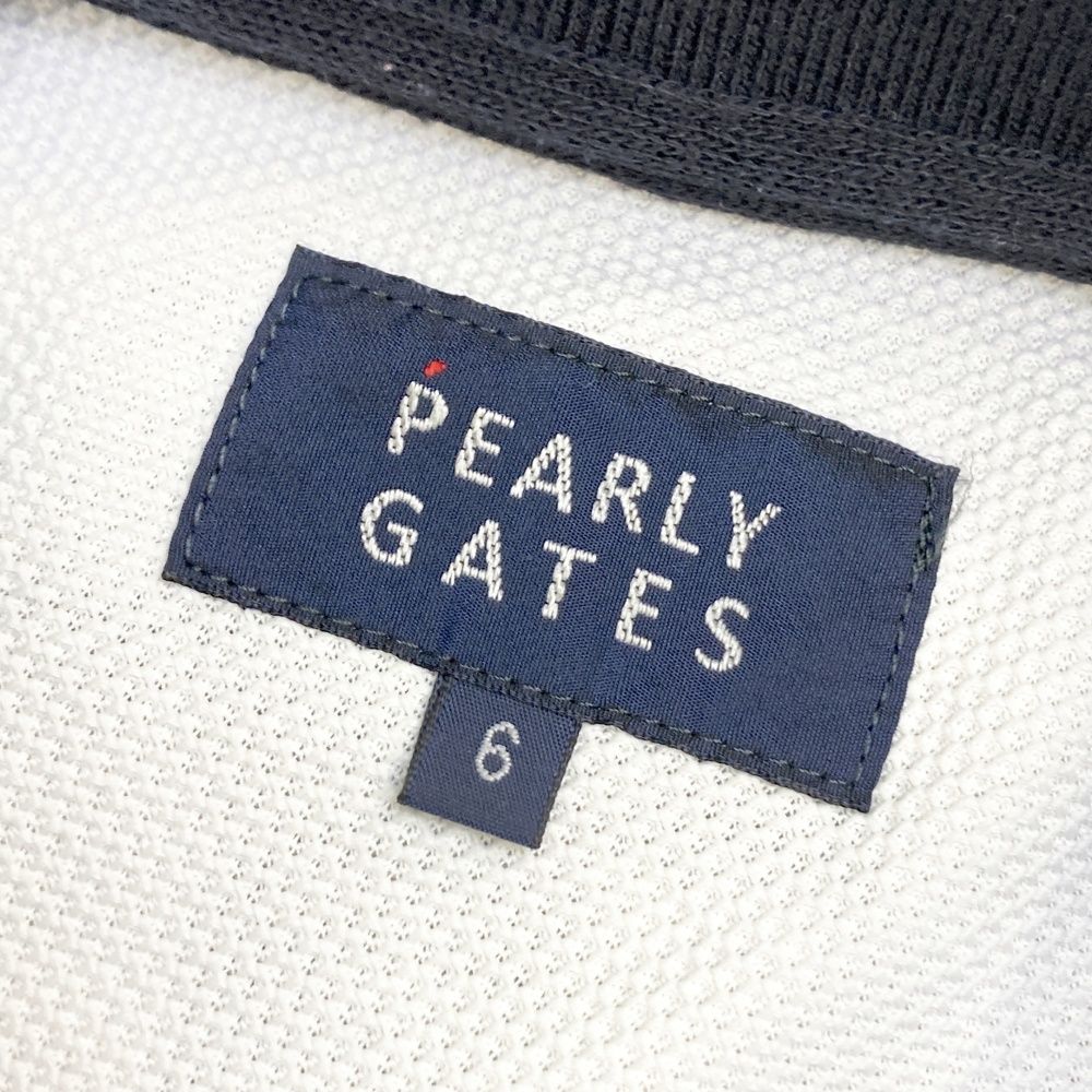 サイズ：6 PEARLY GATES パーリーゲイツ 半袖ポロシャツ ロゴ刺繍 ロゴ