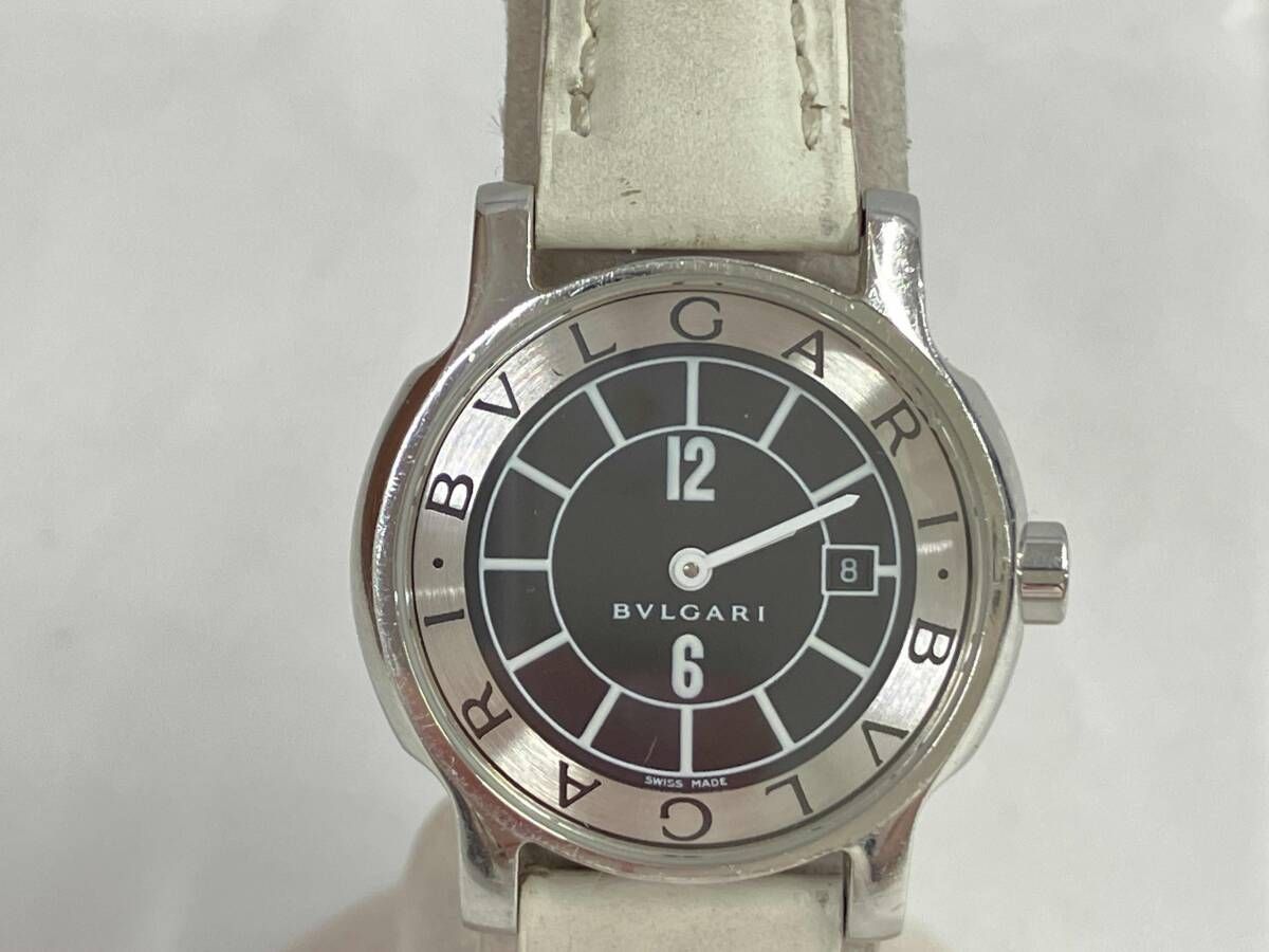 BVLGARI ブルガリ ソロテンポ ST 29 S M 50657 遊革欠損 ベルト劣化有り クォーツ き 腕時計