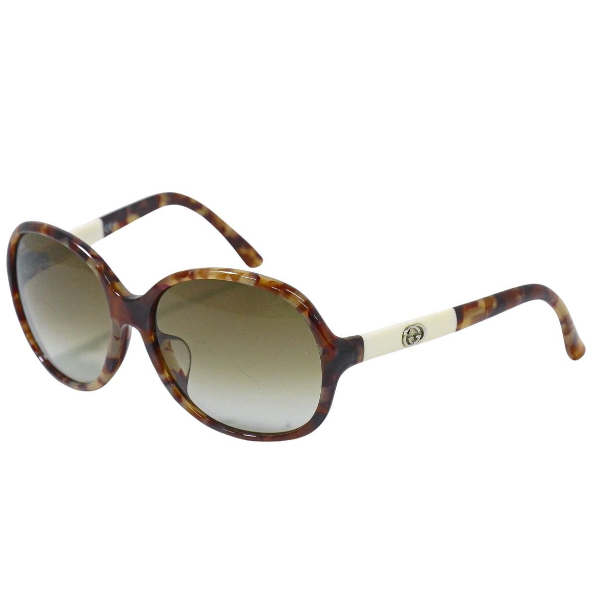 本物 グッチ GUCCI インターロッキングG べっ甲柄 サングラス プラスチック ブラウン アイボリー GG3620/F/S 眼鏡 メガネ 服飾小物 中古・ 本物 グッチ GUCCI インターロッキングG べっ甲柄 サングラス