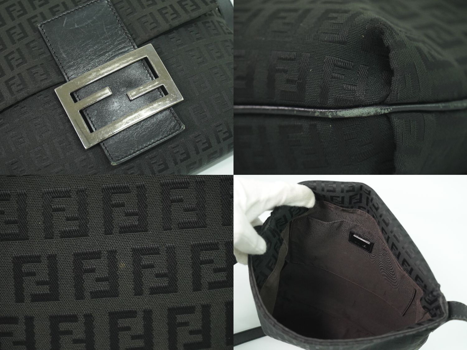 本物 フェンディ FENDI ズッキーノ ショルダーバッグ ポシェット