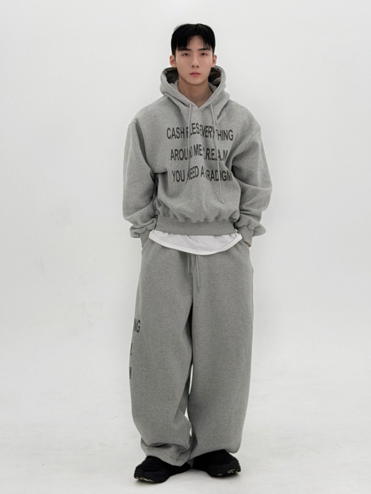 両面起毛 カシミアクリーム スウェットパンツ [ユニセックス