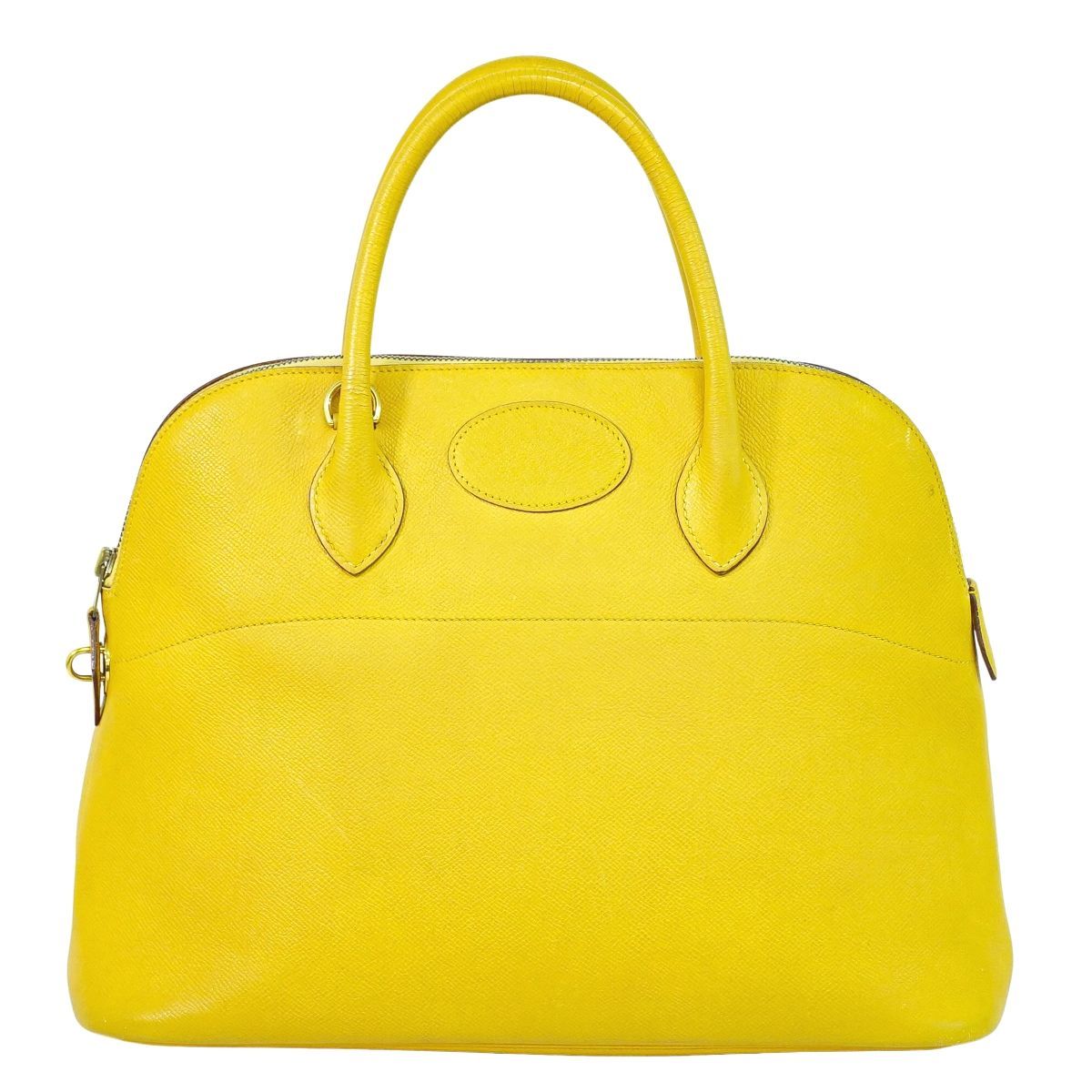 エルメス HERMES ボリード 35 ハンドバッグ 〇X刻 1994年 レザー イエロー Bolide バッグ