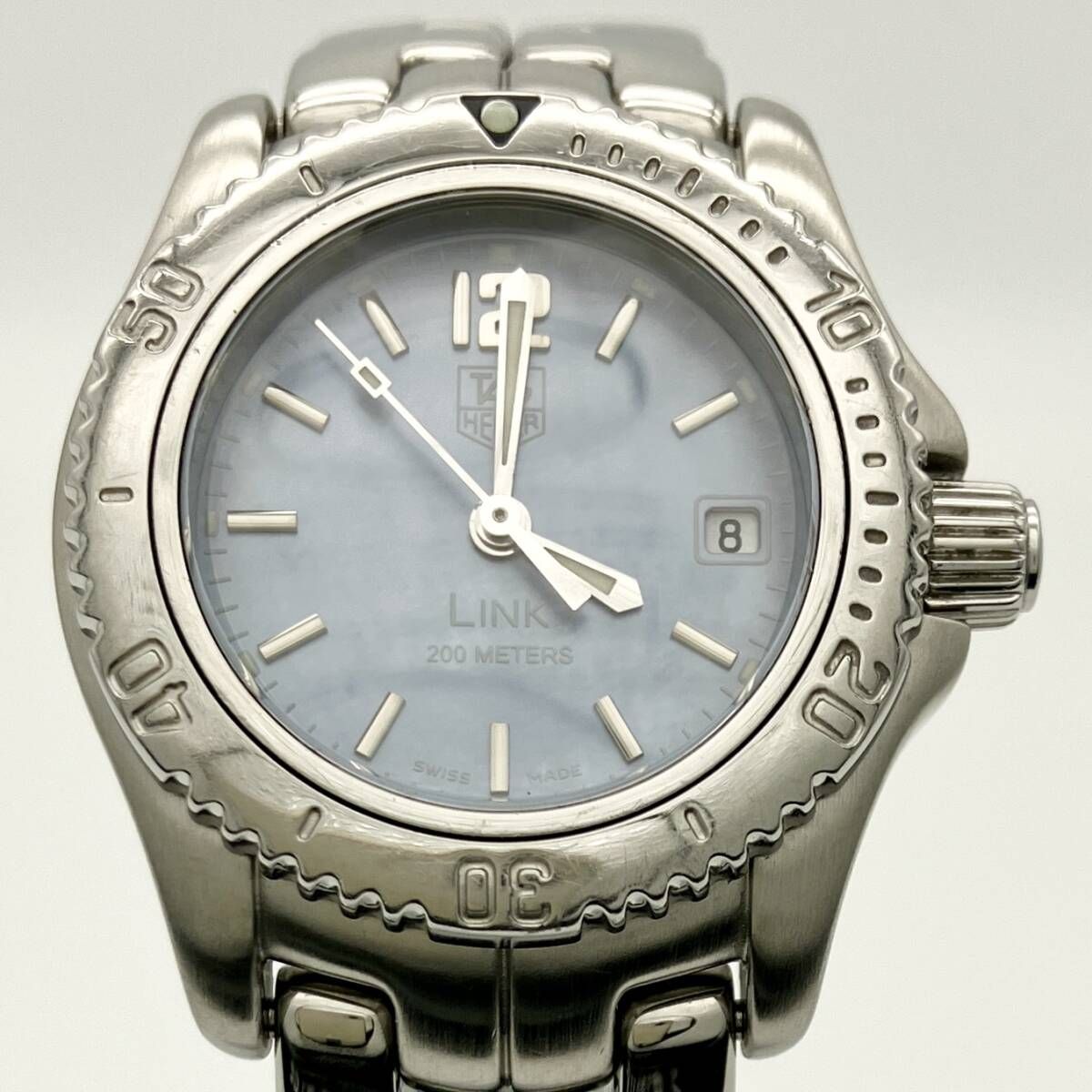 本体のみ TAG HEUER タグホイヤー LINK リンク デイト WT 141 G クォーツ腕時計 稼動品 研磨済み