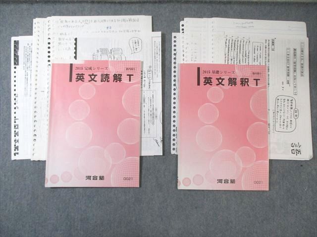 河合塾 トップレベル 英文解釈/英文読解 テキスト通年セット 2015 計2冊 芦川進一 019S0D 河合塾 トップレベル 英文解釈/英文読解 テキスト通年セット 2015 計2