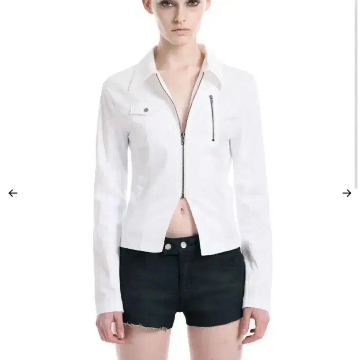 まで BOHEMSEO ボヘミアンソウル ポケット シャツ ジップアップ 白