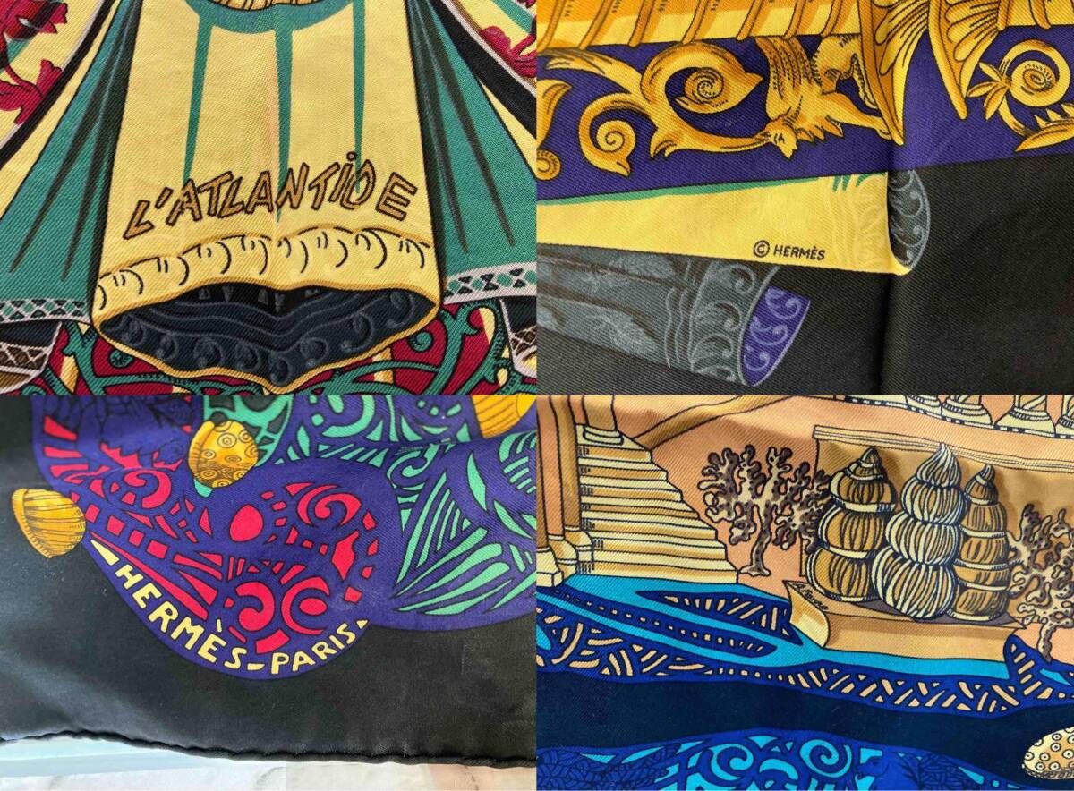 HERMES／エルメス／カレ90／L'ATRANTIDE アトランティス大陸／スカーフ