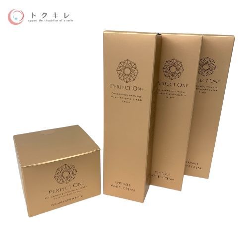 トクキレ 新日本製薬 パーフェクトワン 薬用リンクルケア 4点セット ストレッチジェル 美容液ジェル ホワイトクリーム 美容液クリーム